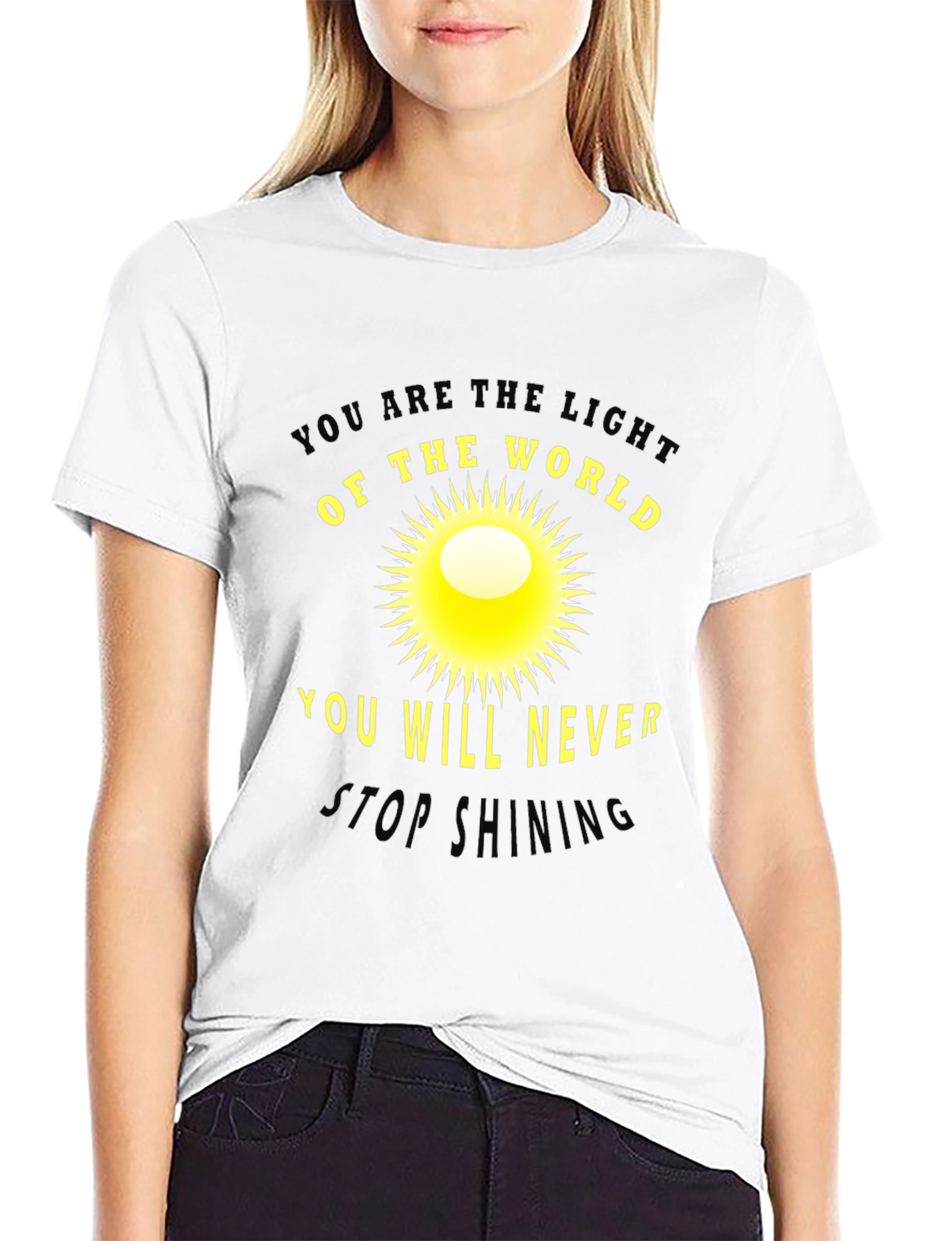 Inspirational Sun Graphic T-Shirt: Light of the World