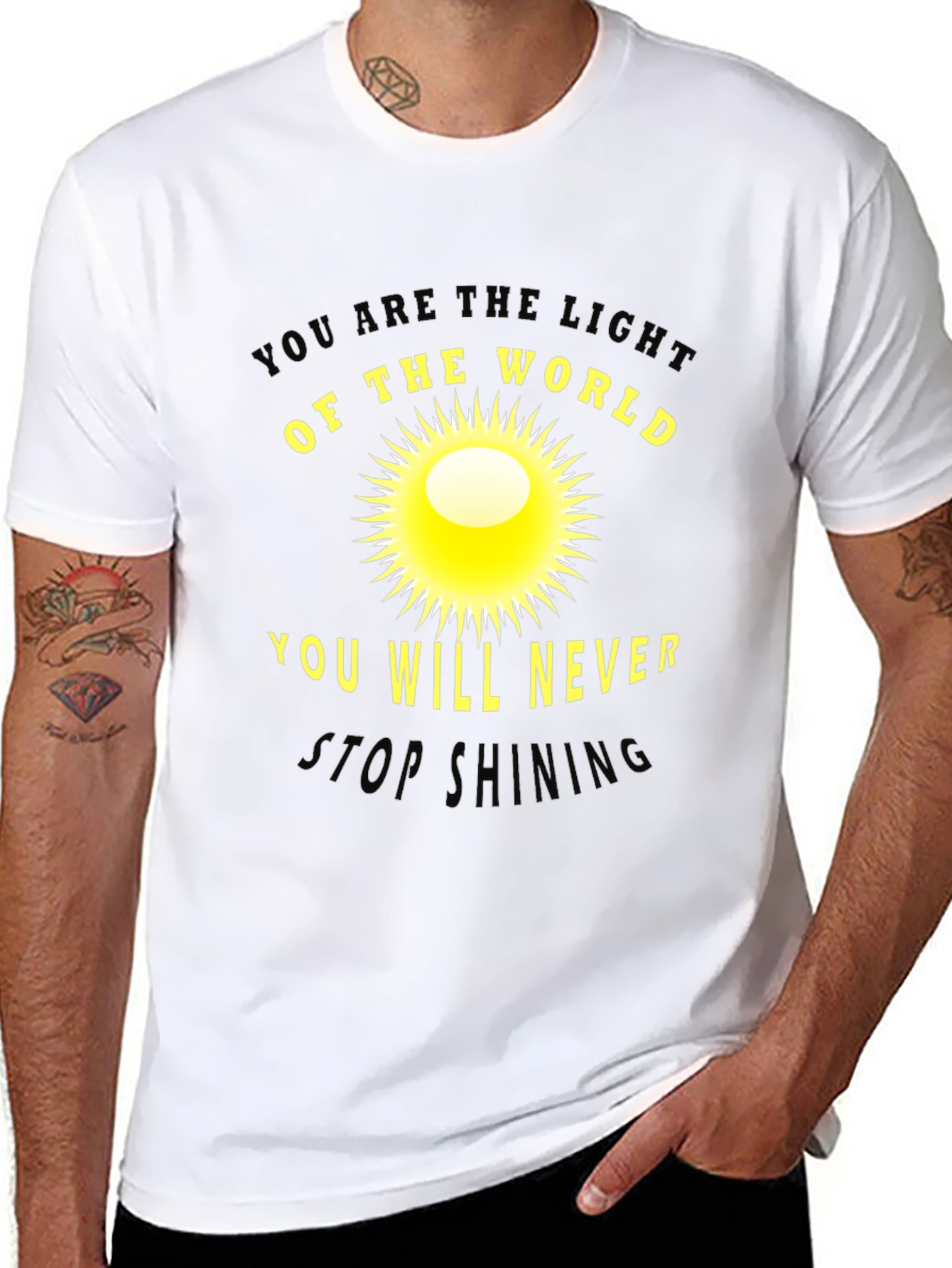 Inspirational Sun Graphic T-Shirt: Light of the World
