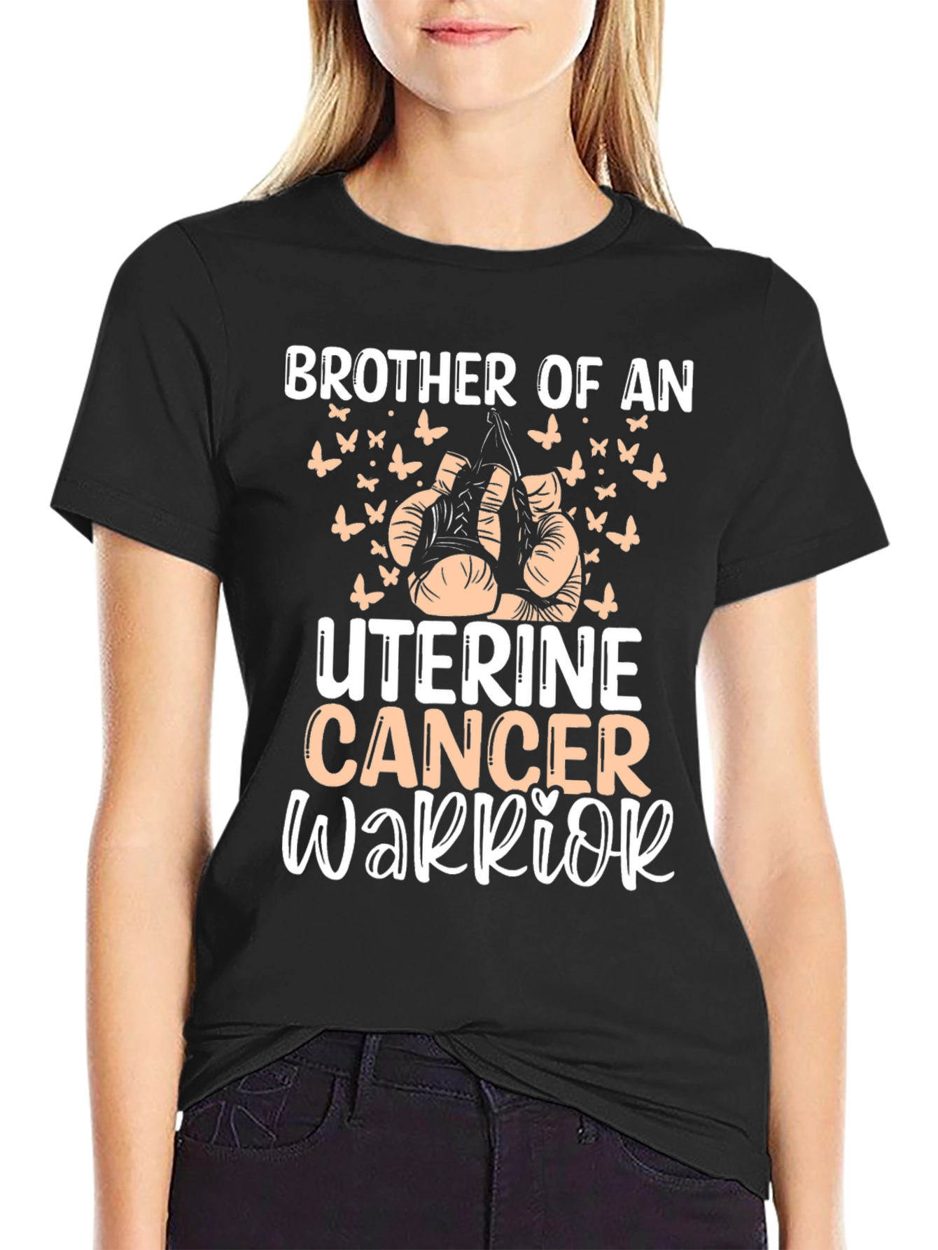 Uterine Cancer Warrior T-Shirt - Brother Support