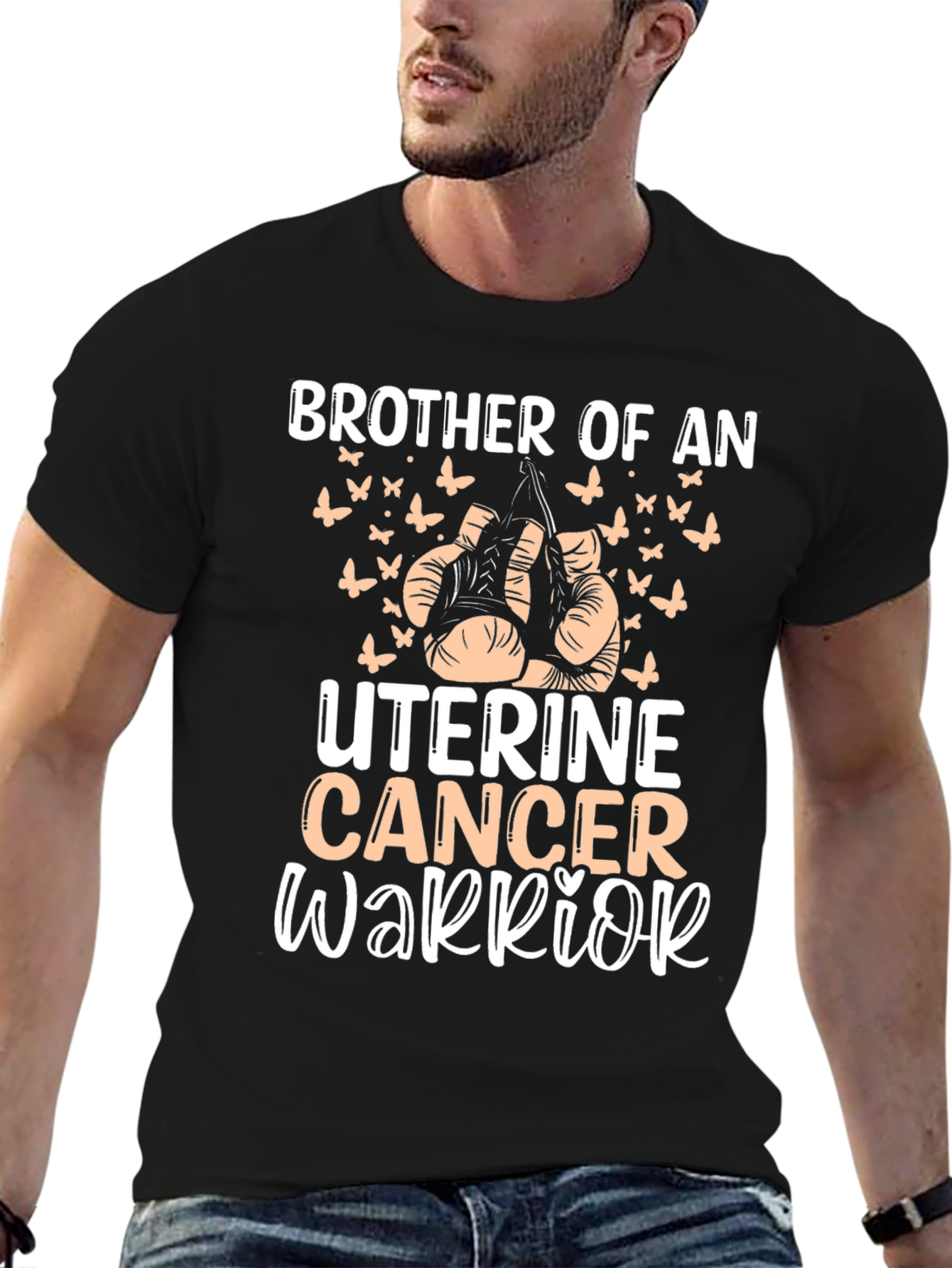 Uterine Cancer Warrior T-Shirt - Brother Support