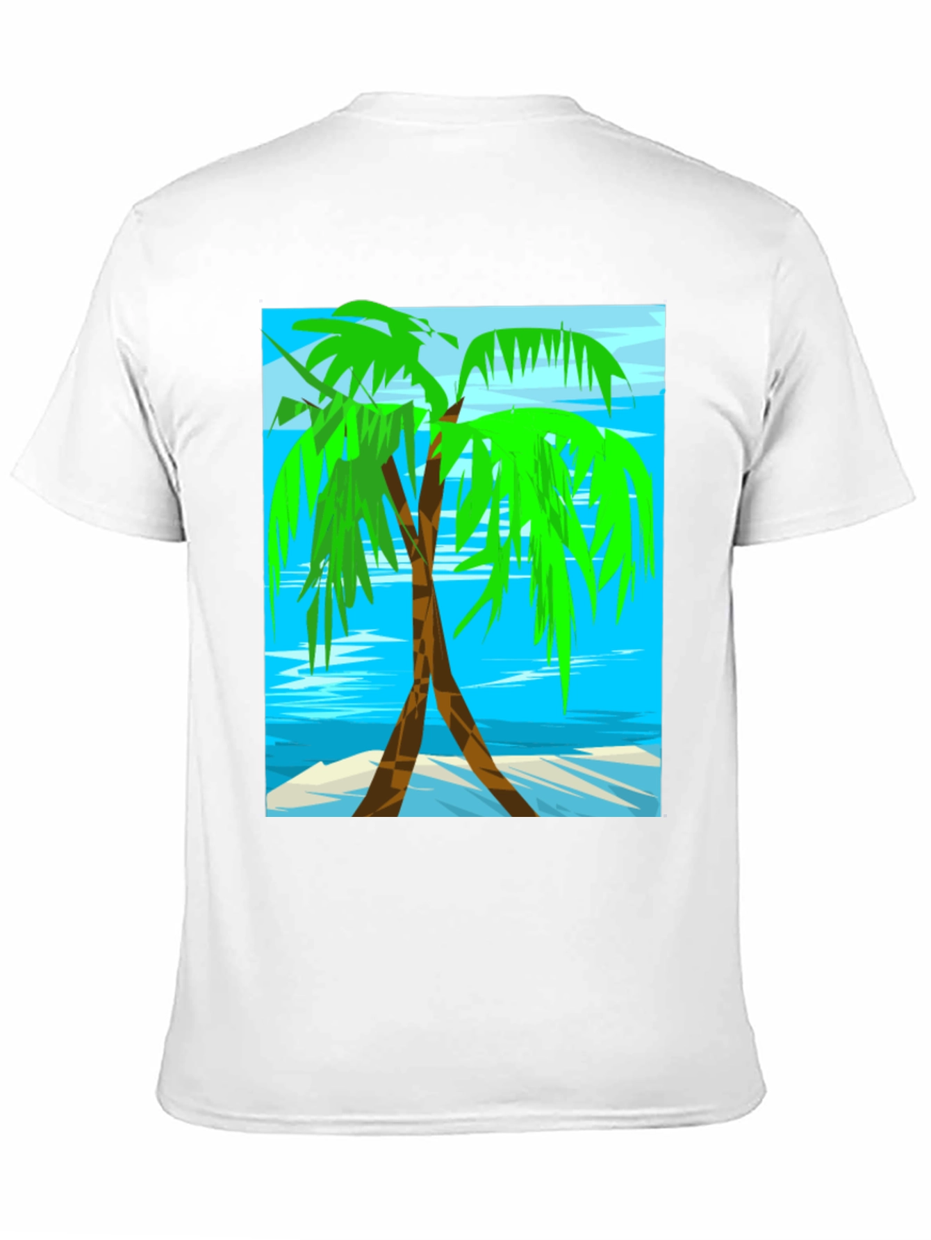 Palm Tree Graphic Tee - Tropical Beach Design