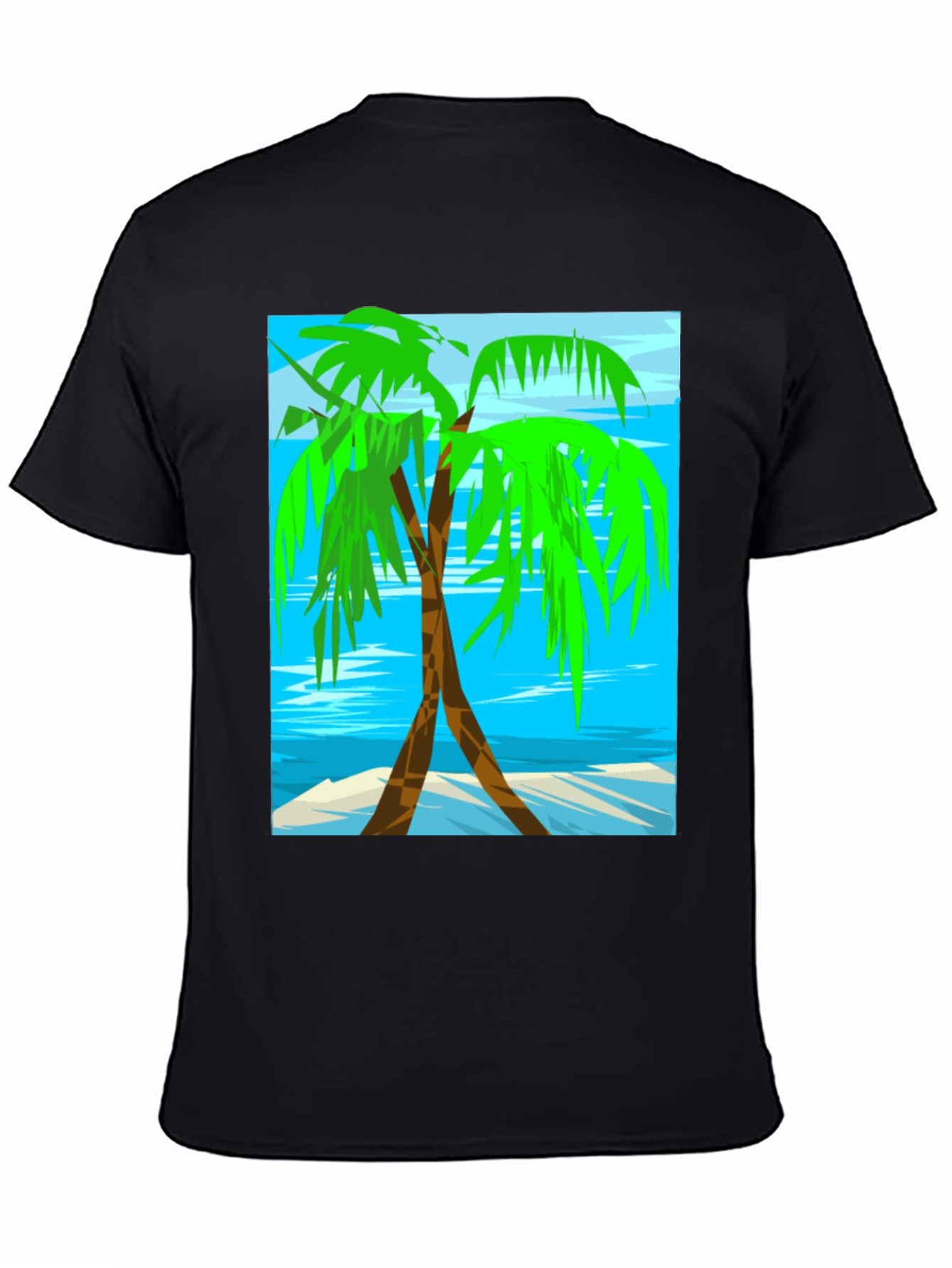 Palm Tree Graphic Tee - Tropical Beach Design
