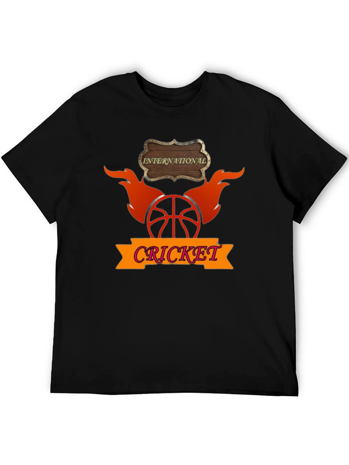 International Cricket Graphic T-Shirt - Black