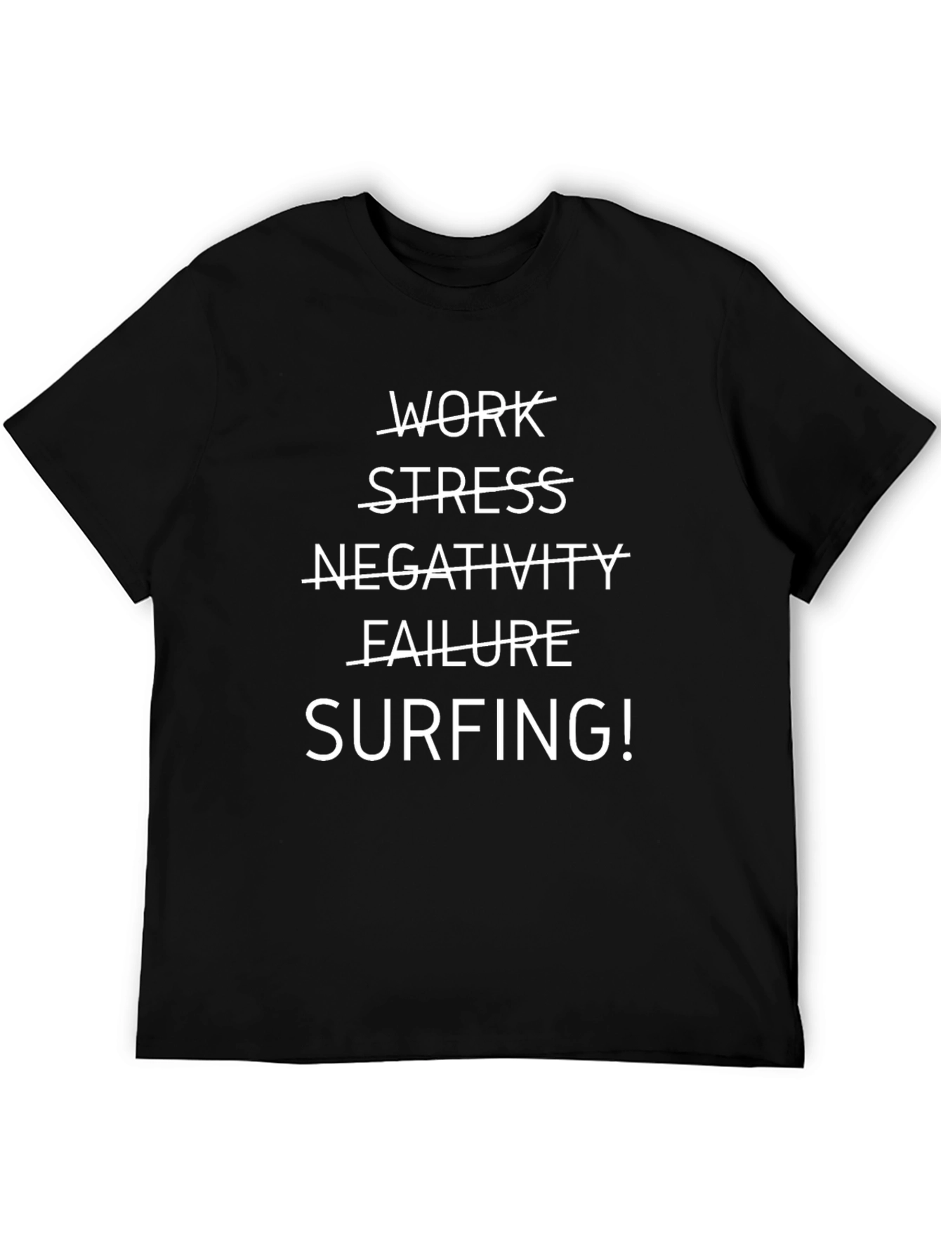 Surfing T-Shirt - Black Graphic Tee