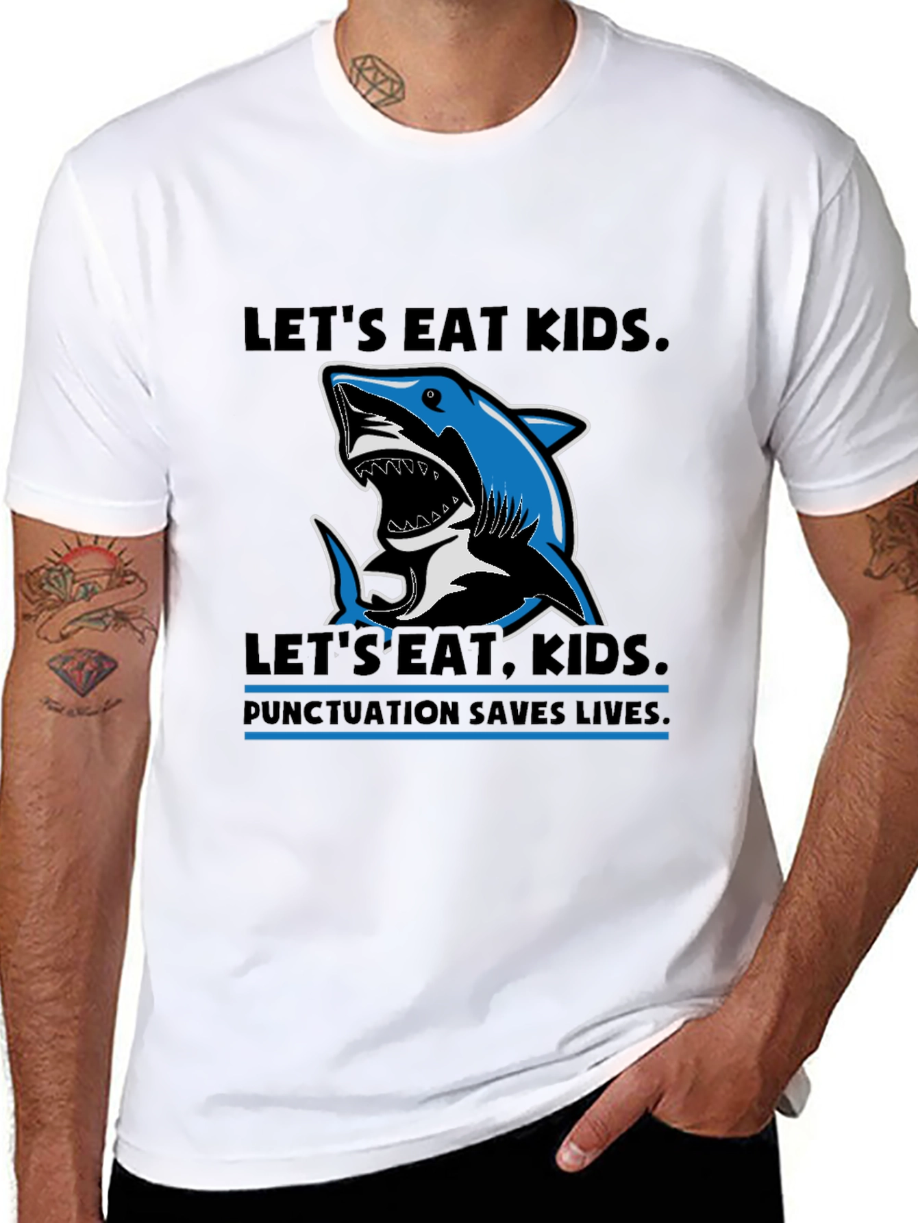 Lets Eat Kids Punctuation T-Shirt