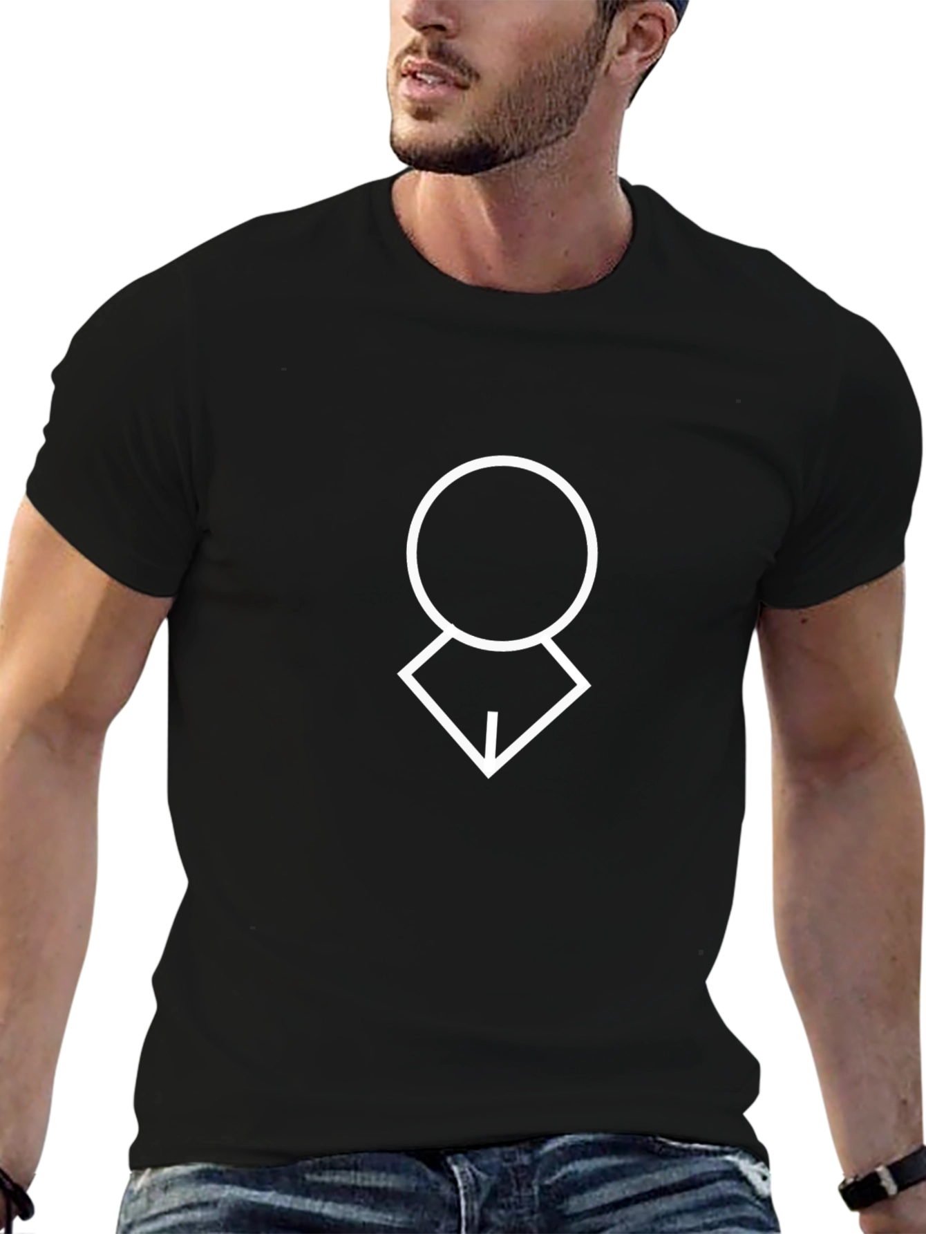 Minimalist Graphic Tee - Modern Geometric Design