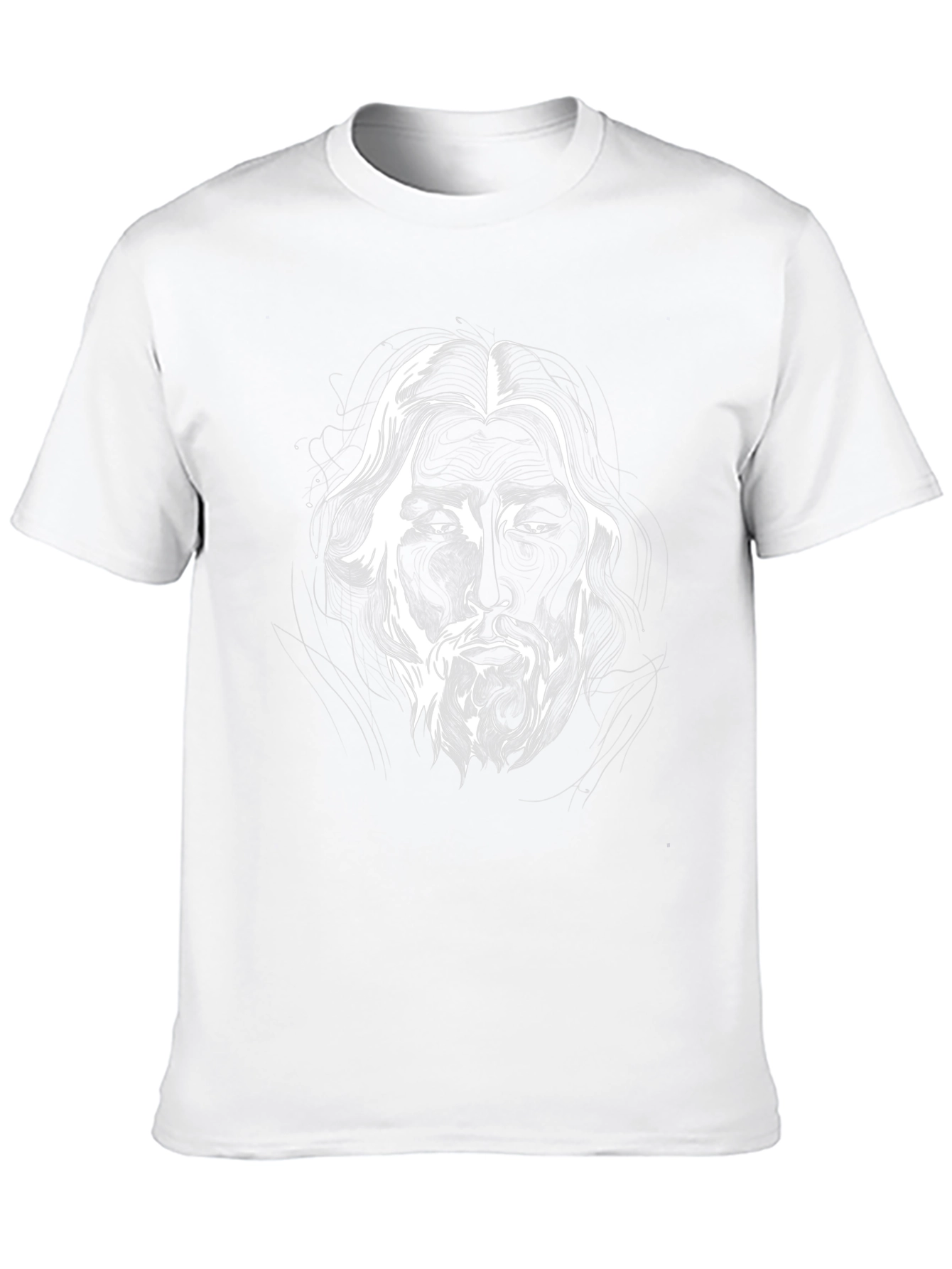 Monochrome Face Graphic Tee - Stylish Black T-Shirt