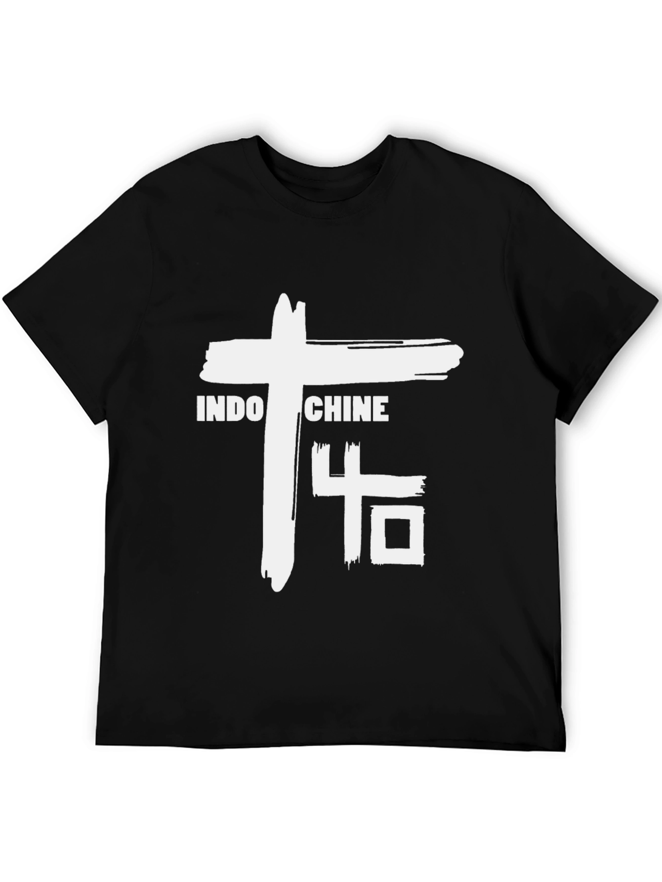 Indochine Band Graphic T-Shirt - Black Cotton Blend Tee