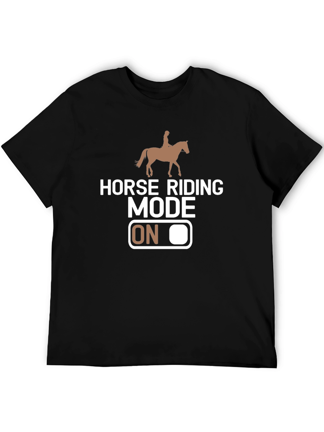 Horse Riding Mode On T-Shirt: Equestrian Lifestyle Tee