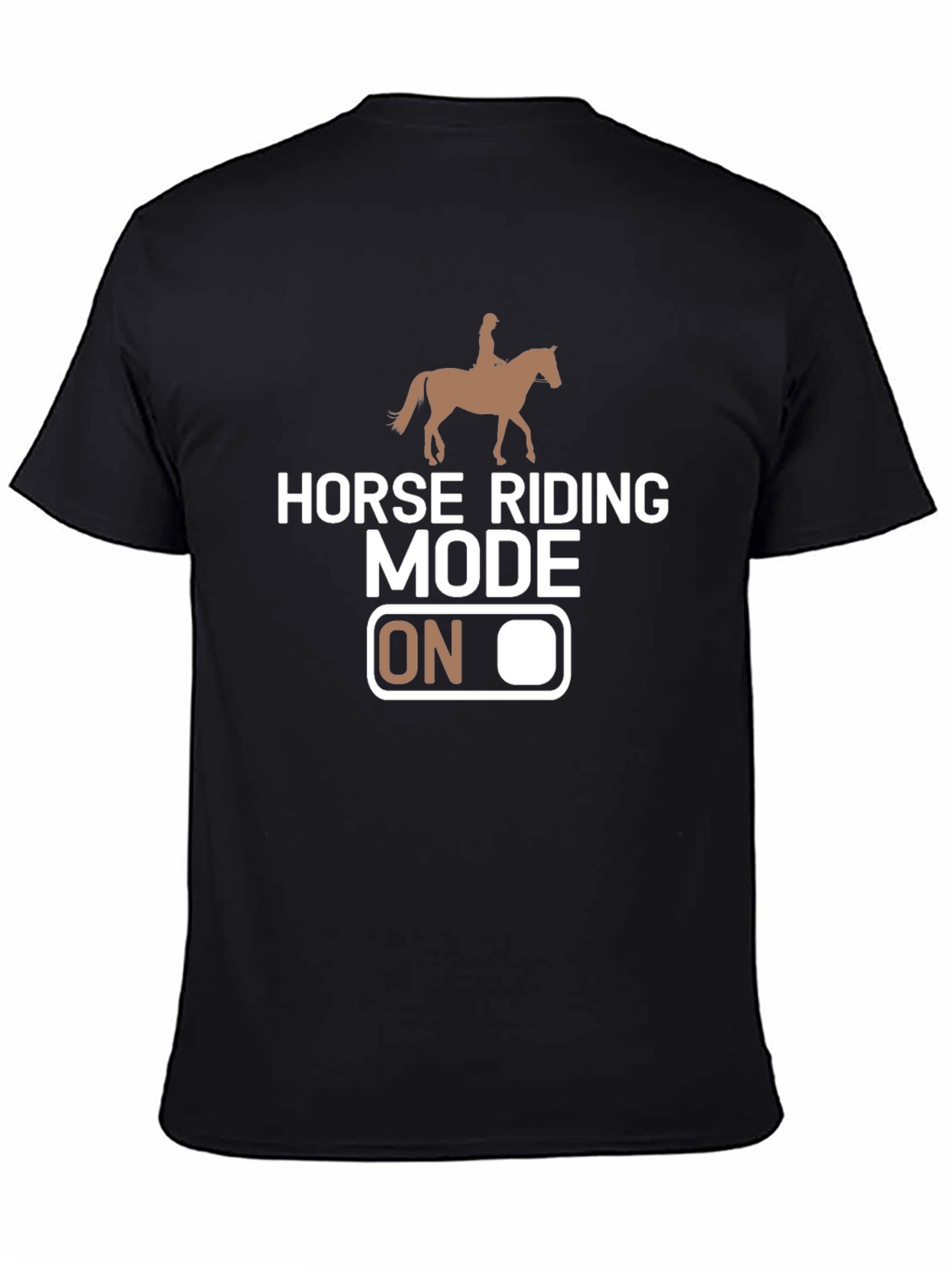 Horse Riding Mode On T-Shirt: Equestrian Lifestyle Tee