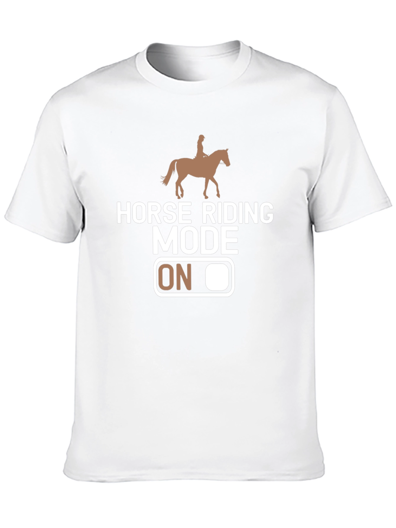 Horse Riding Mode On T-Shirt: Equestrian Lifestyle Tee