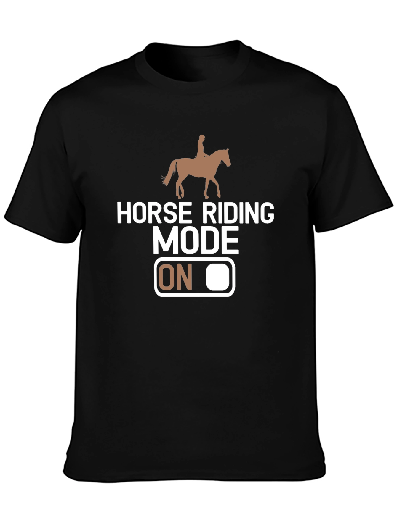 Horse Riding Mode On T-Shirt: Equestrian Lifestyle Tee