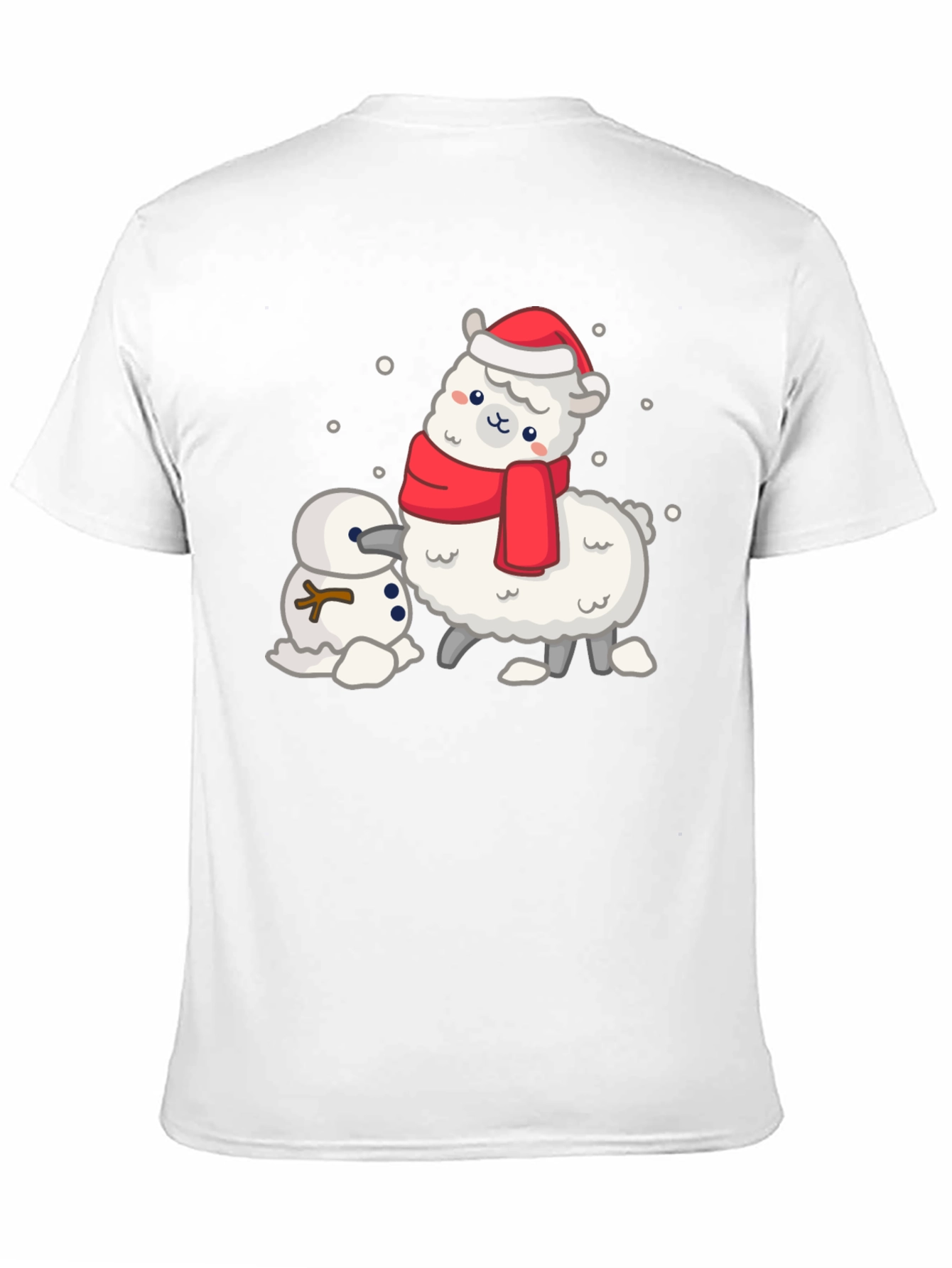 Festive Llama & Snowman Graphic Tee