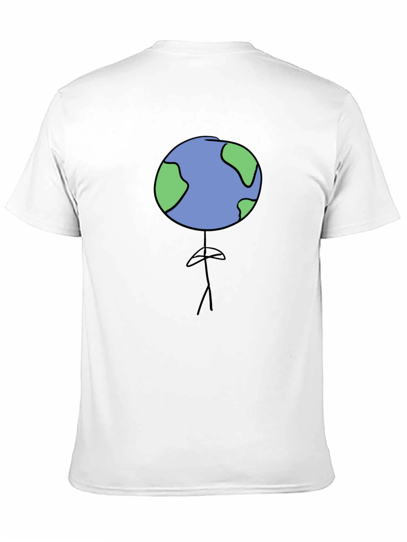 Earth Head Man Black T-Shirt