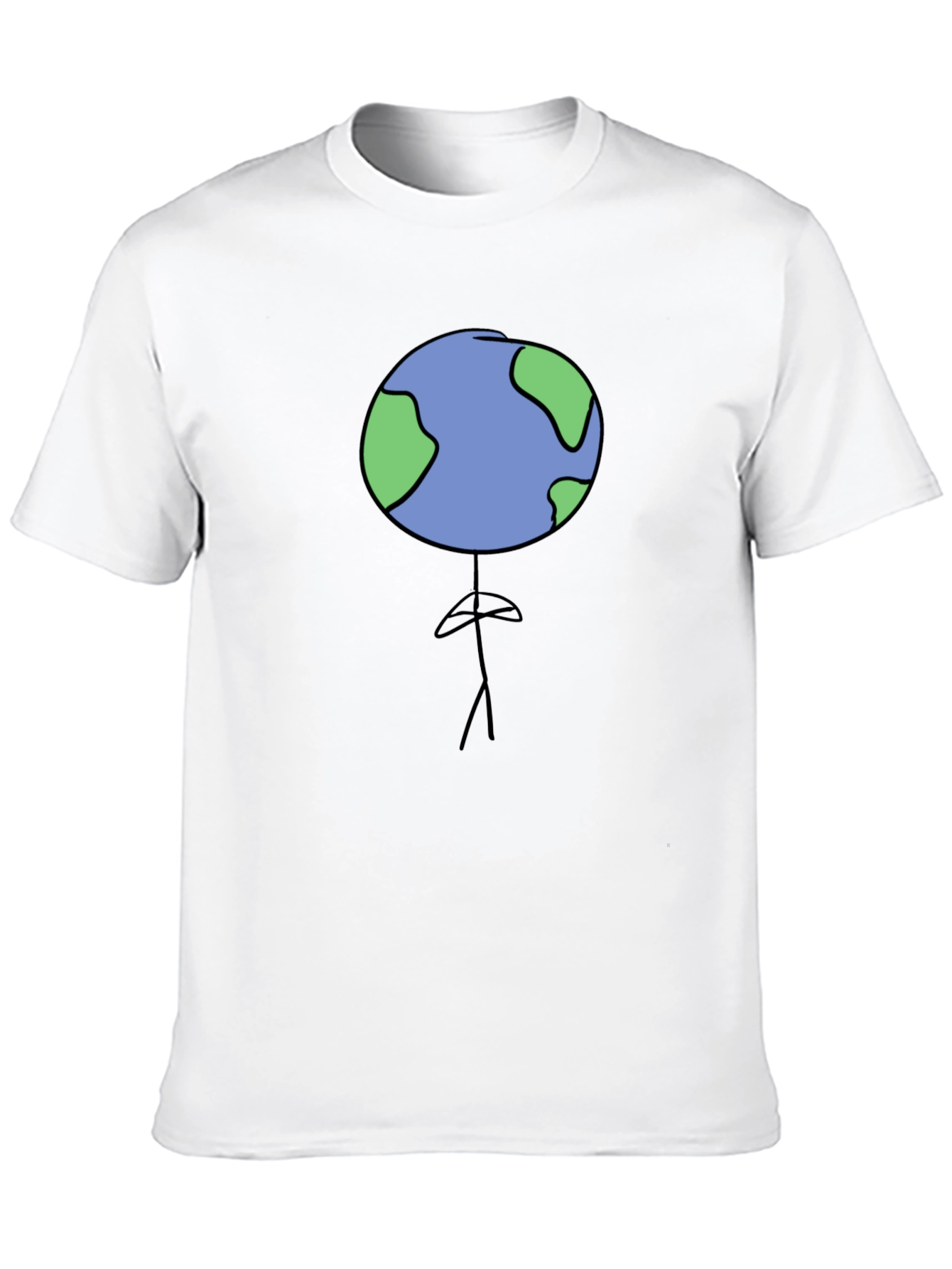Earth Head Man Black T-Shirt