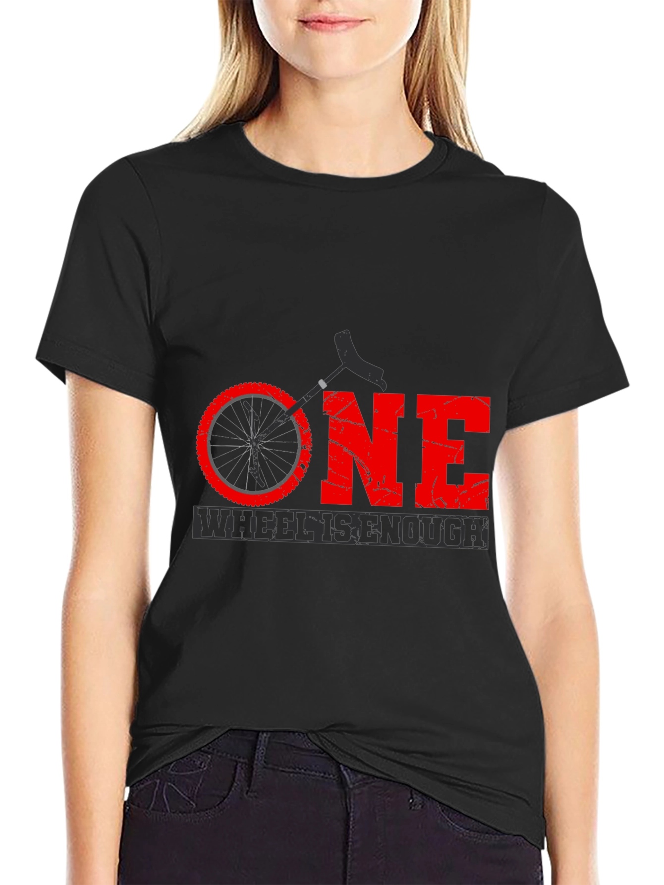 One Wheel Is Enough T-Shirt Unicycle Design