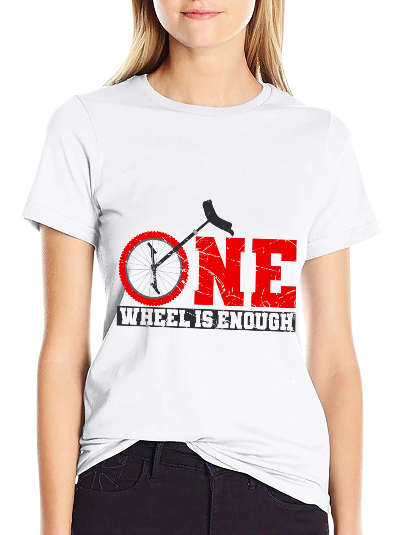 One Wheel Is Enough T-Shirt Unicycle Design