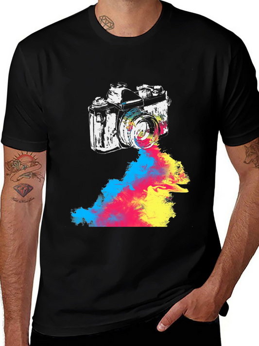 Retro Camera T-Shirt - Colorful Artistic Photography Tee