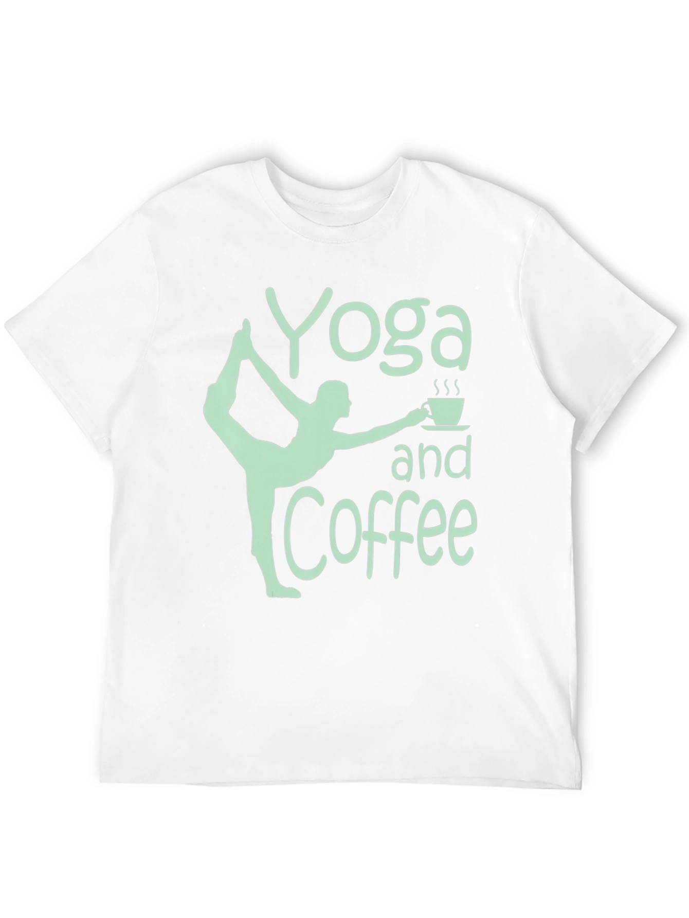 Yoga and Coffee Graphic Tee - Black Cotton T-Shirt