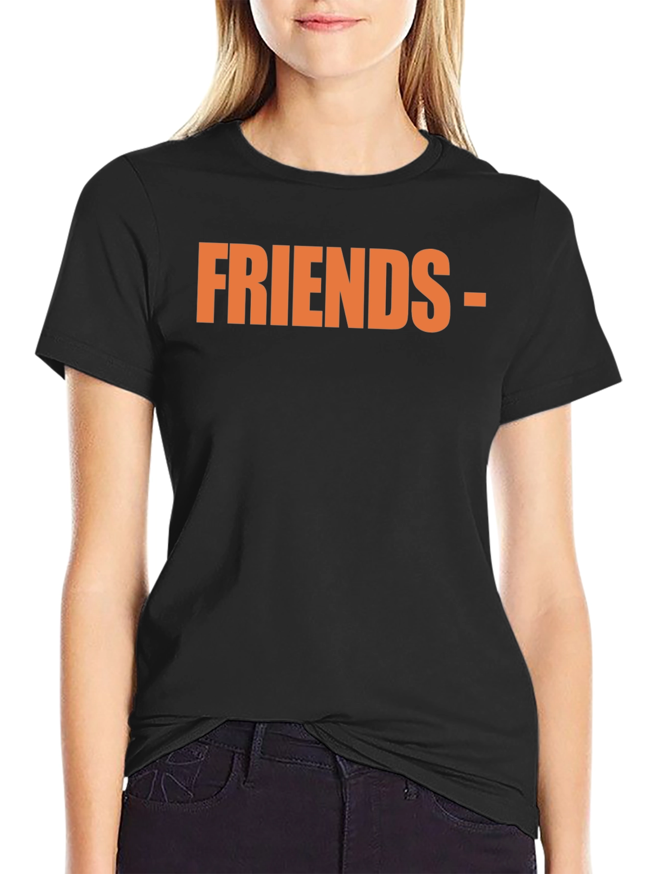 Friends Graphic Tee - Black Casual T-Shirt