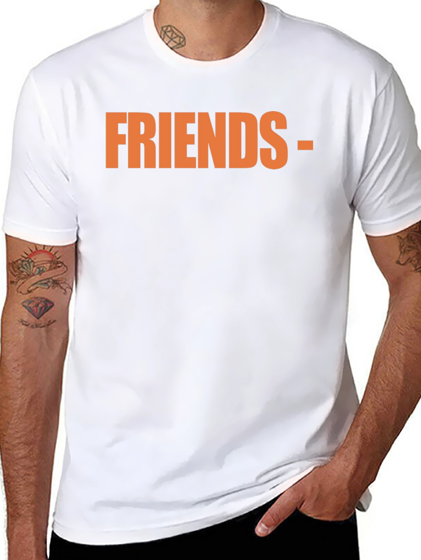 Friends Graphic Tee - Black Casual T-Shirt