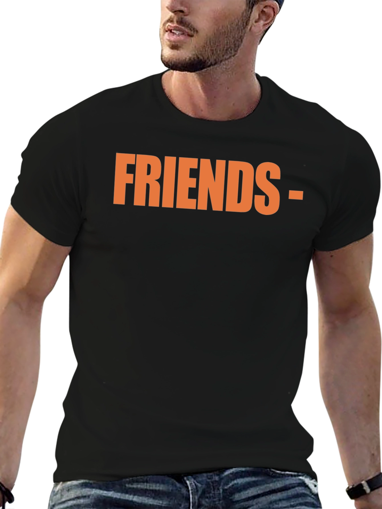 Friends Graphic Tee - Black Casual T-Shirt