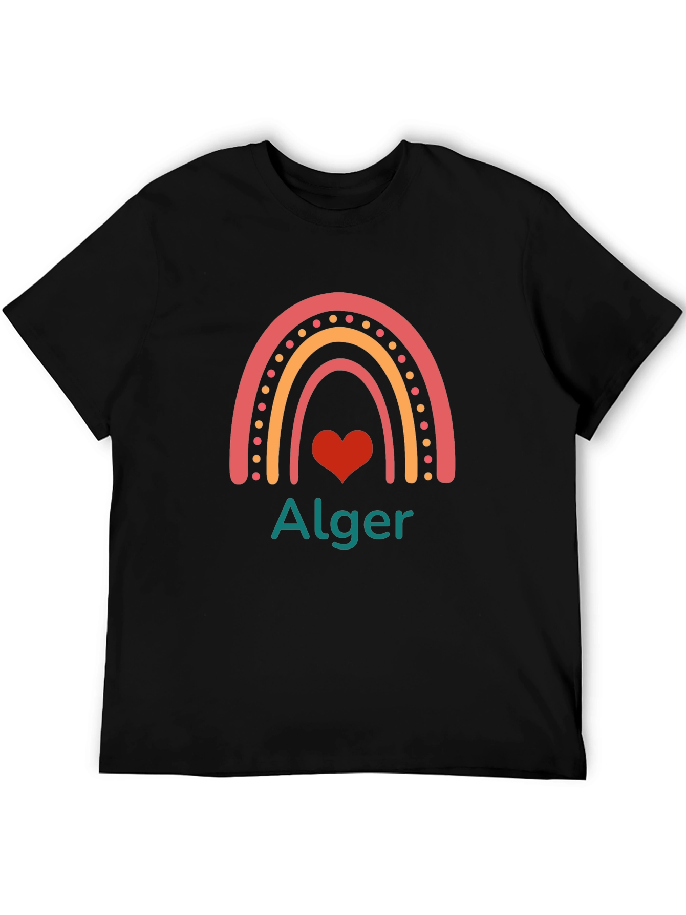 Alger Rainbow Heart Graphic T-Shirt