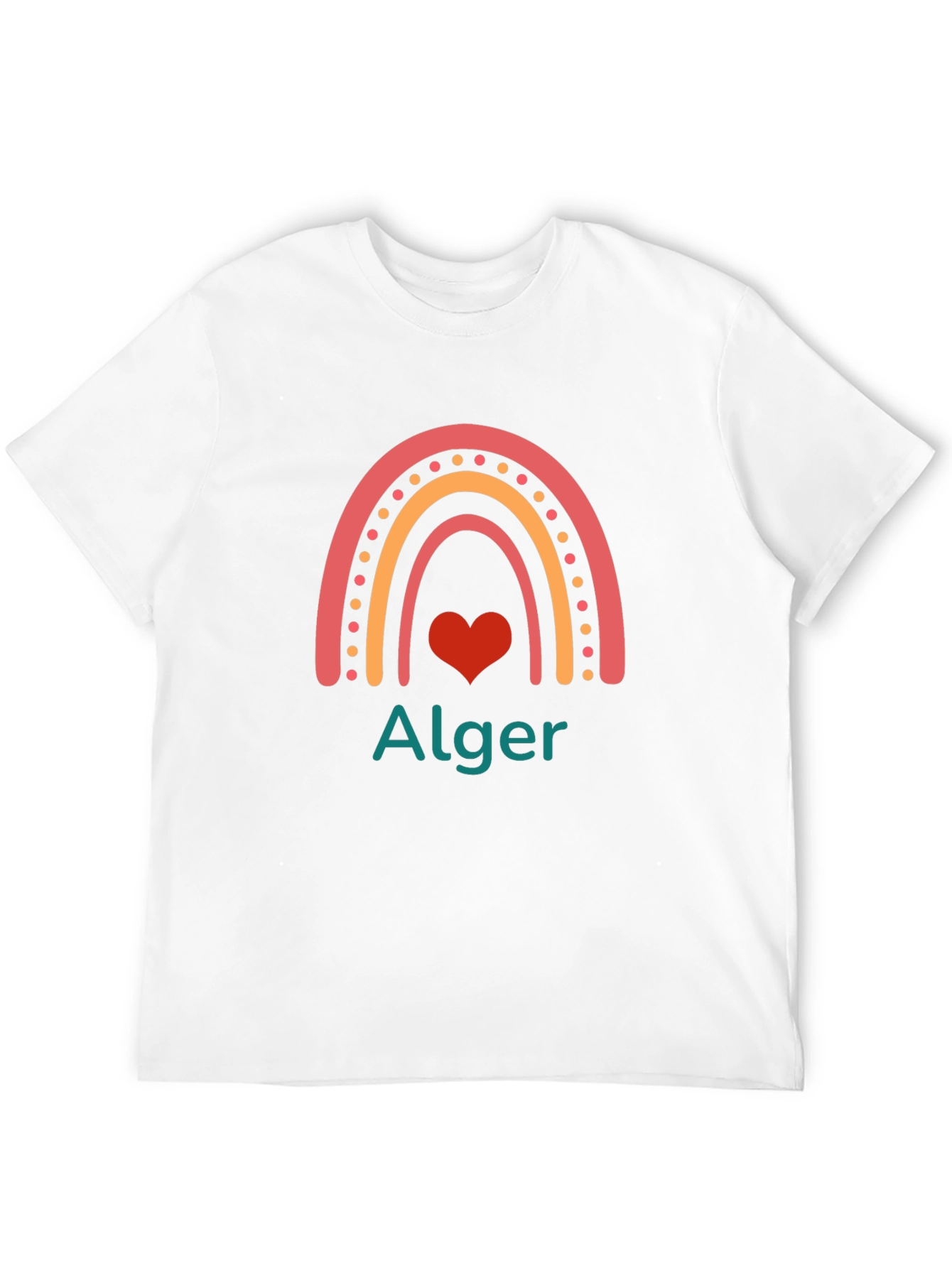 Alger Rainbow Heart Graphic T-Shirt