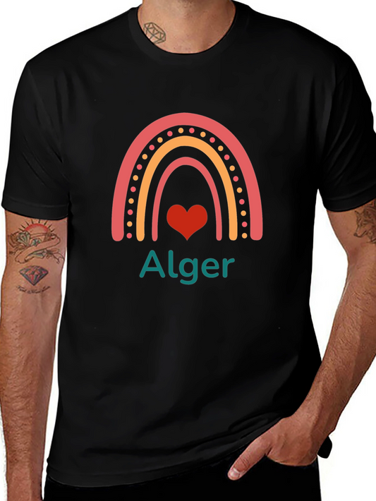 Alger Rainbow Heart Graphic T-Shirt
