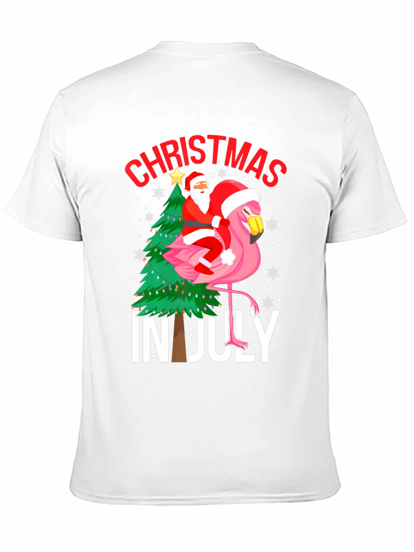 Christmas in July Flamingo Graphic Tee