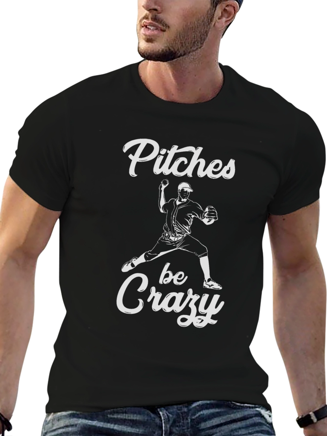 Pitches Be Crazy Baseball T-Shirt