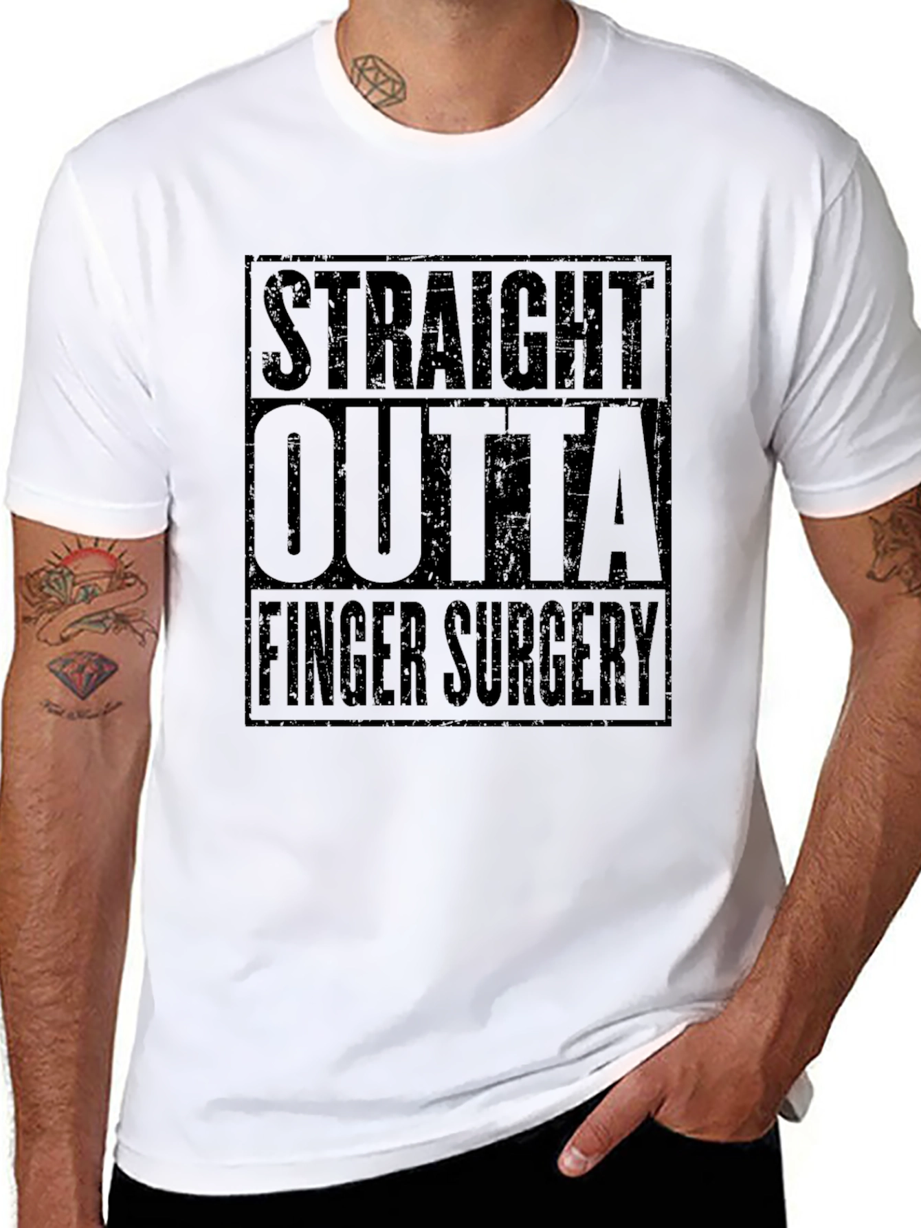 Straight Outta Finger Surgery Graphic T-Shirt