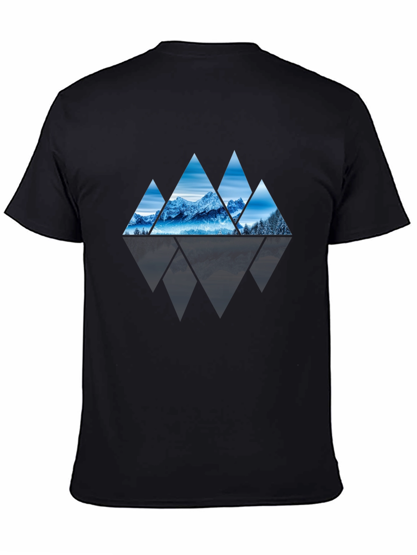 Mountain Triangles Graphic Tee - Black