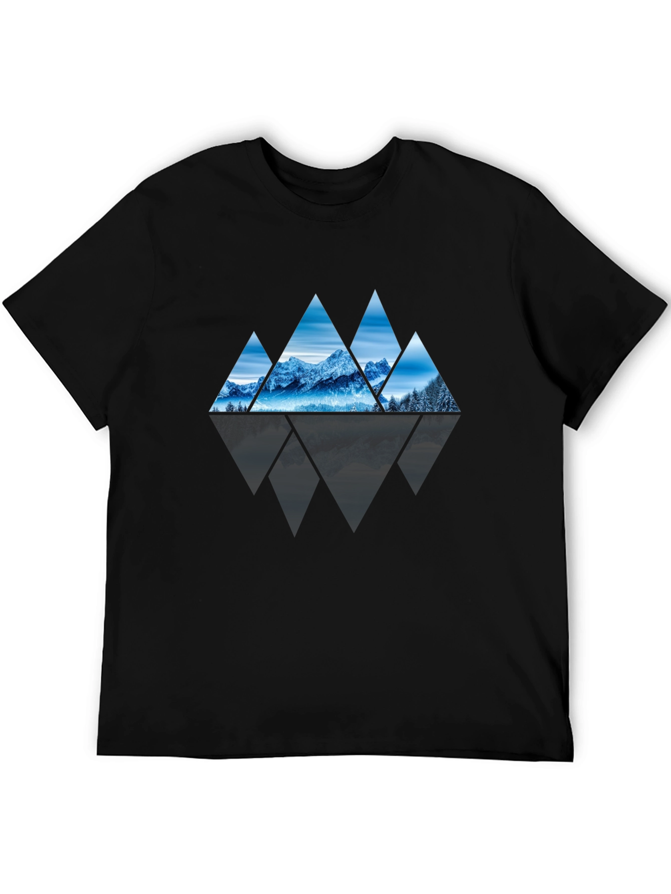 Mountain Triangles Graphic Tee - Black