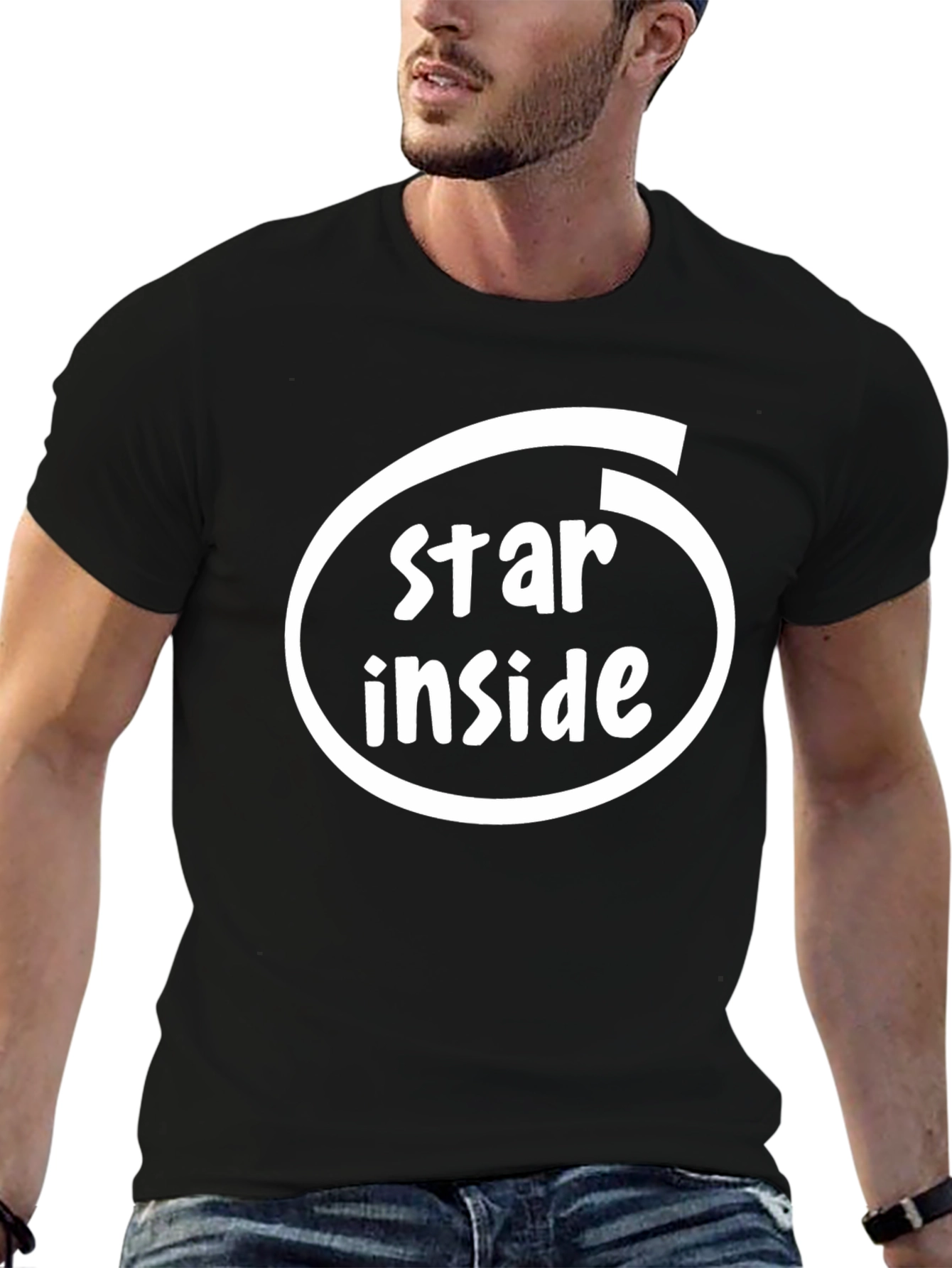 Star Inside Black T-Shirt