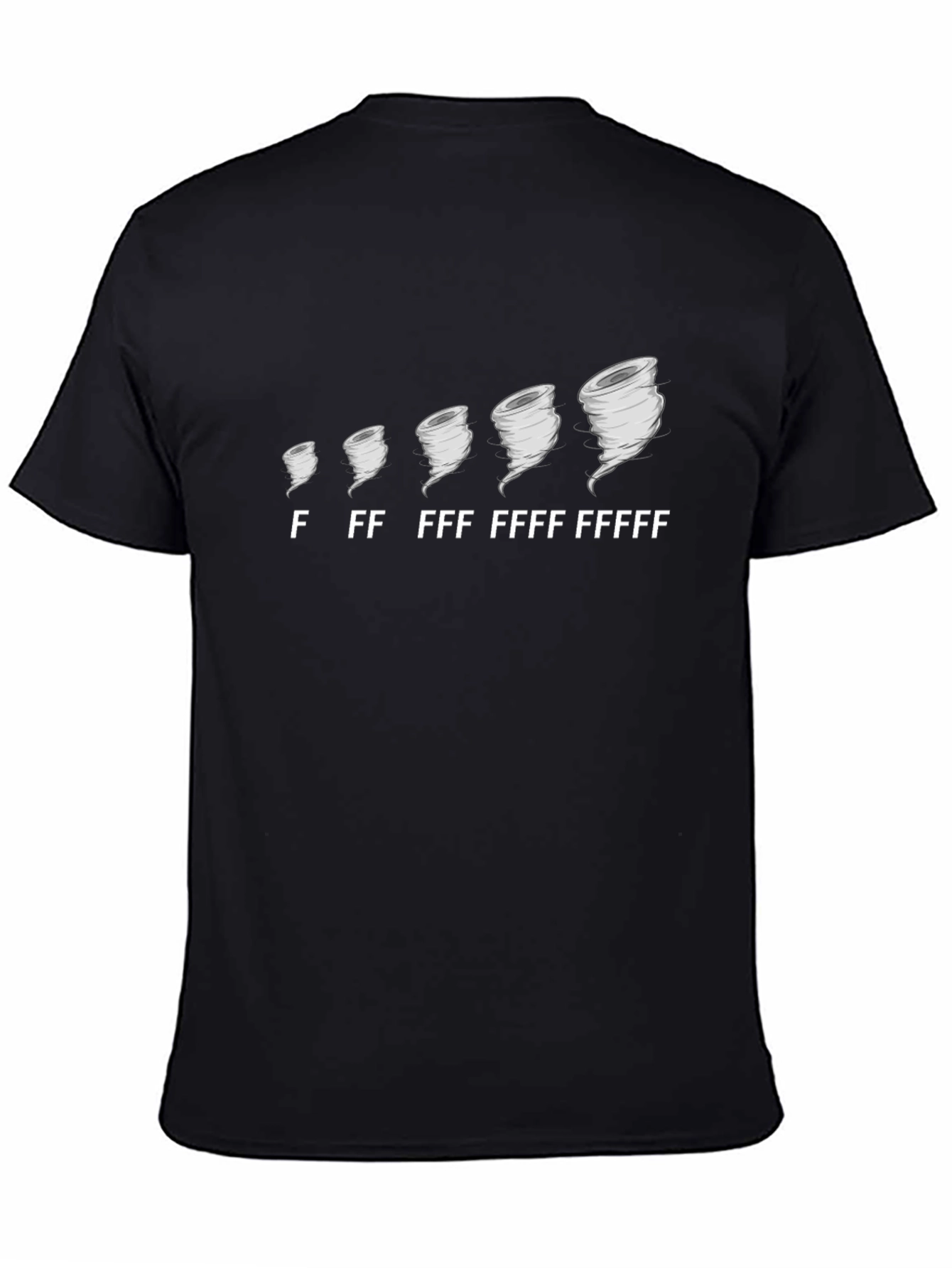 Tornado Intensity Mens Black Graphic T-Shirt