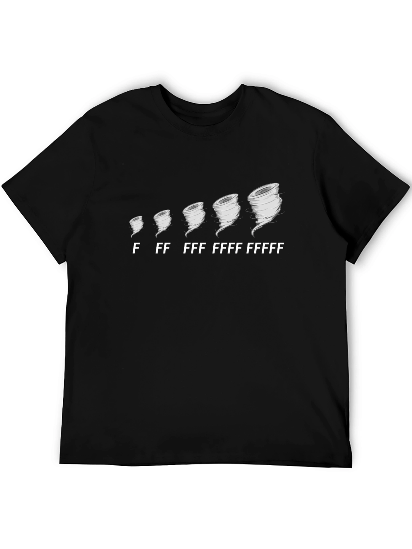 Tornado Intensity Mens Black Graphic T-Shirt