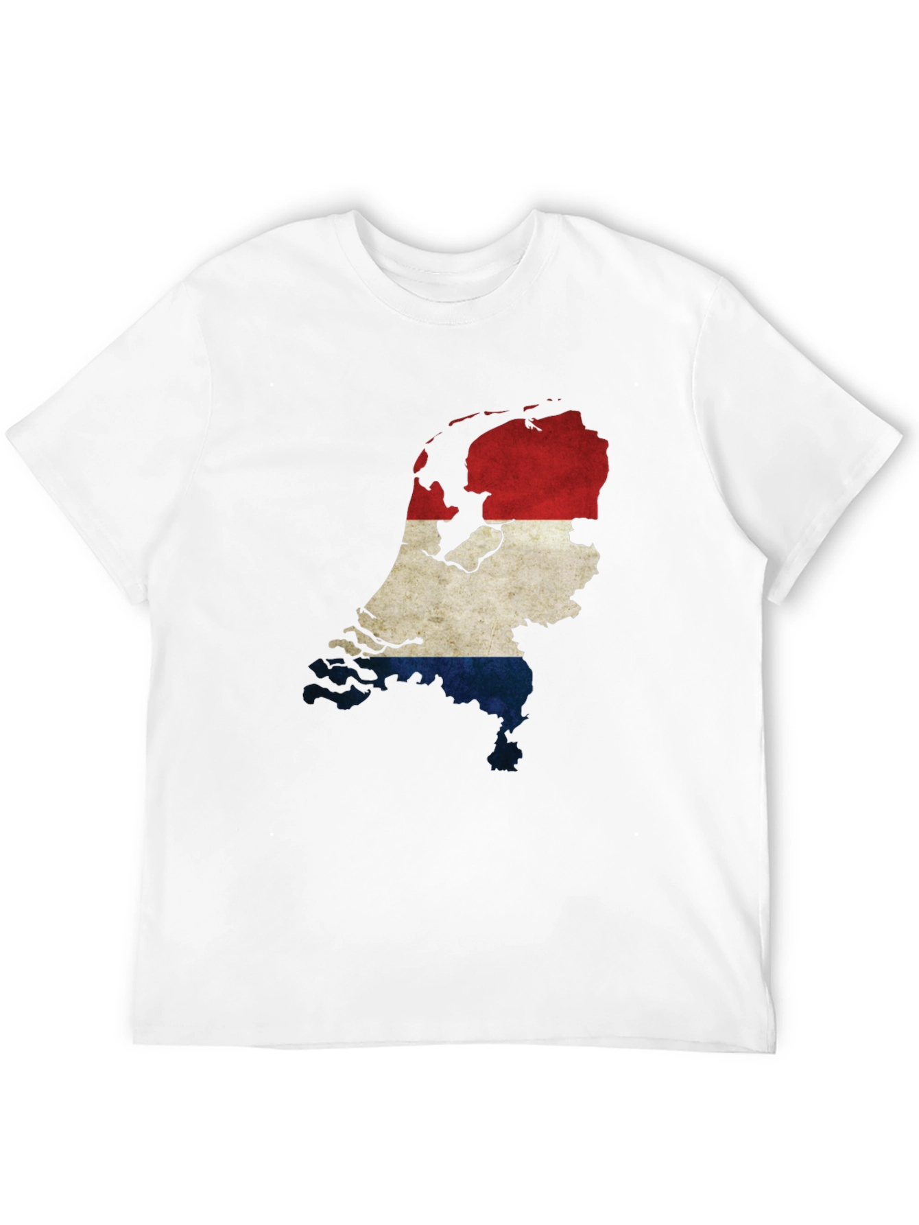 Netherlands Map Flag Graphic Tee - Black