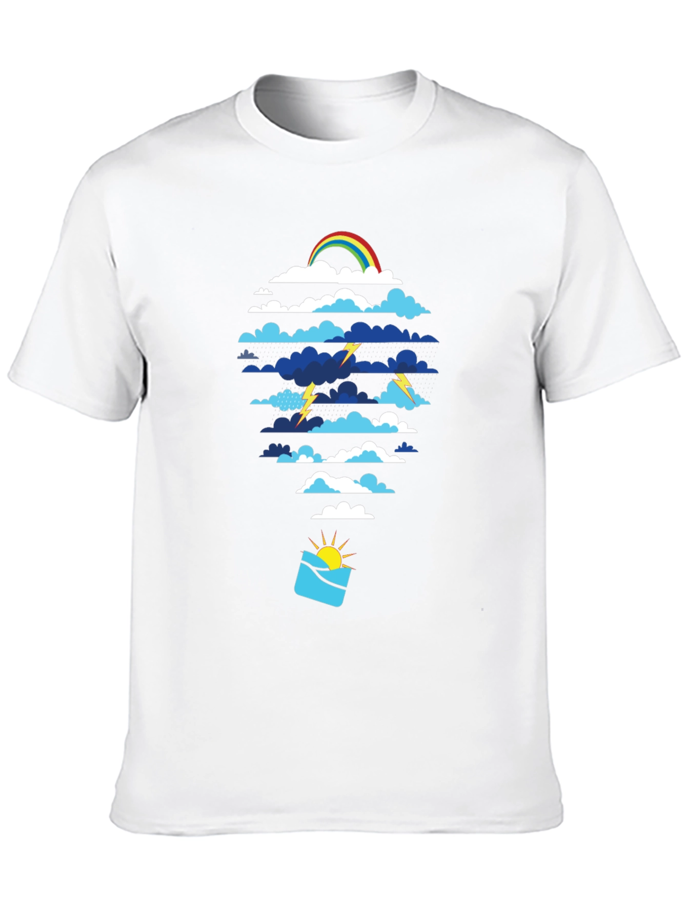 Weather Pattern Graphic Tee - Black