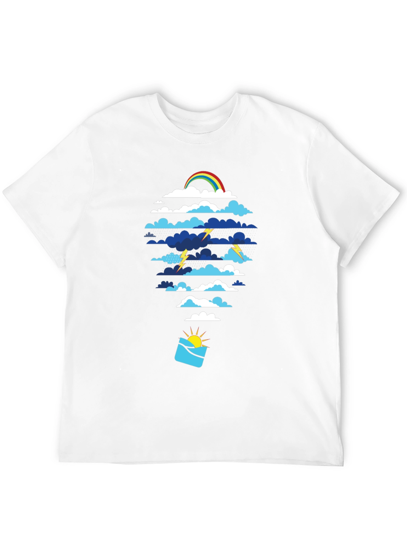 Weather Pattern Graphic Tee - Black