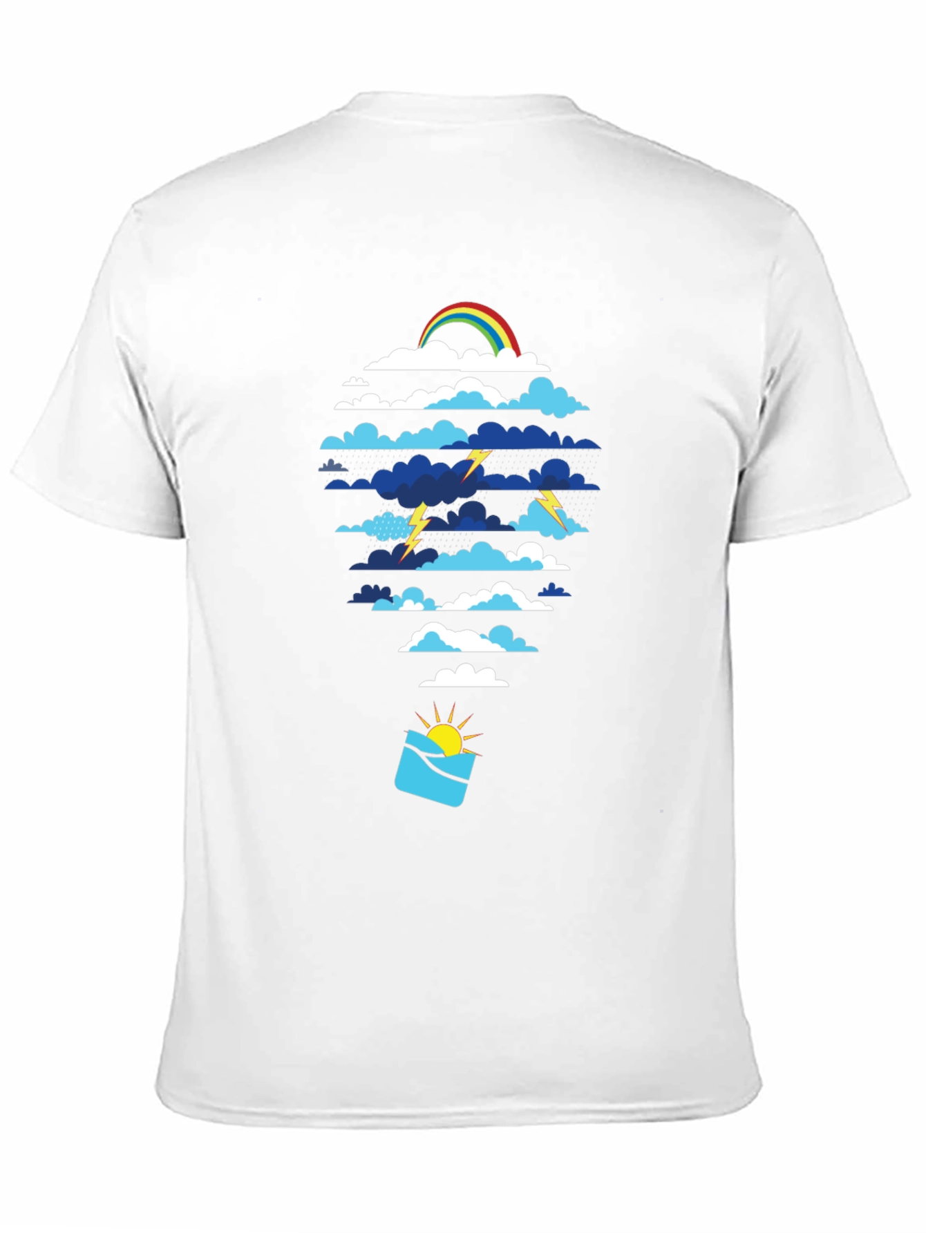 Weather Pattern Graphic Tee - Black