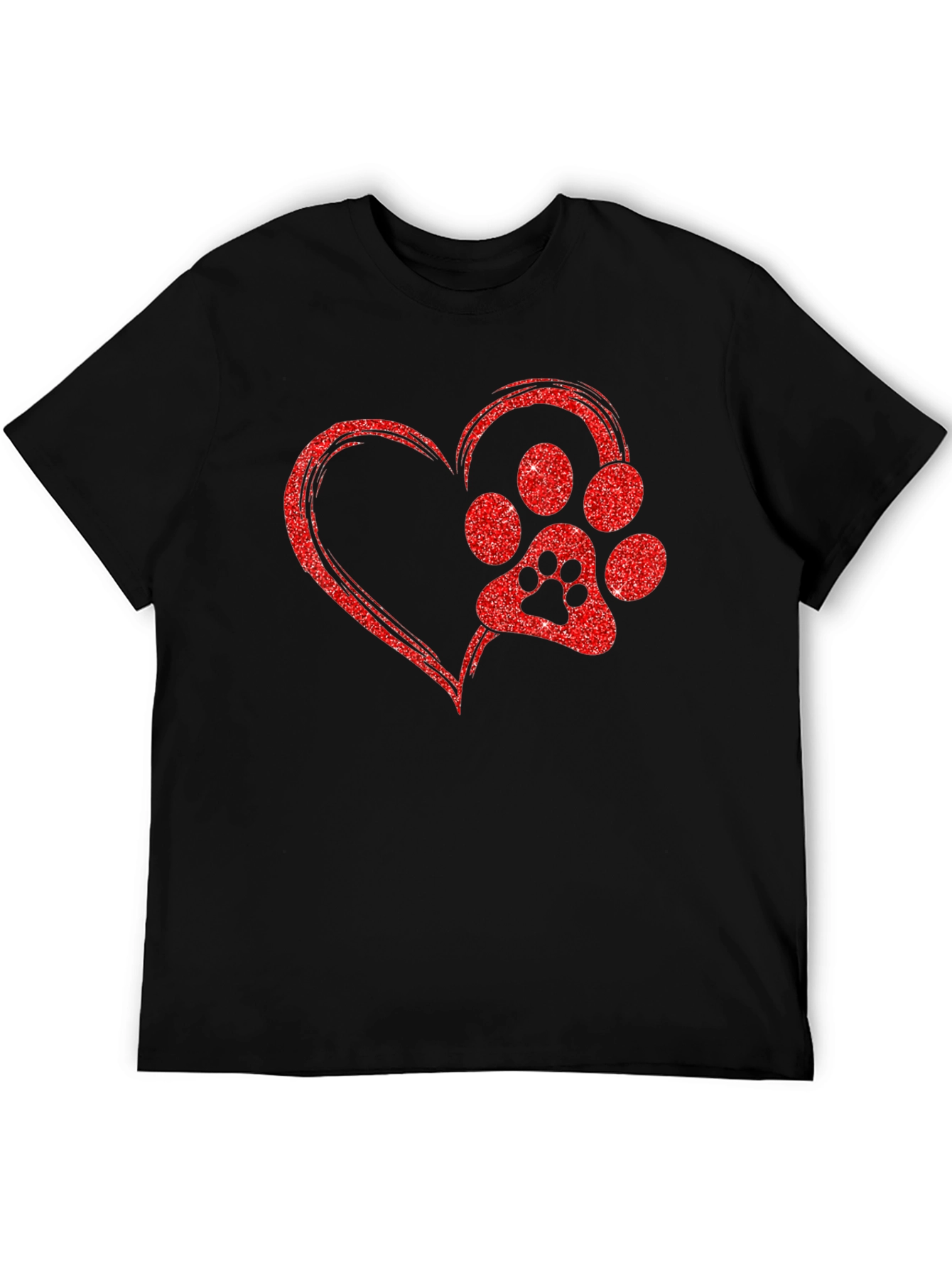 Dog Paw Heart T-Shirt - Love My Pet