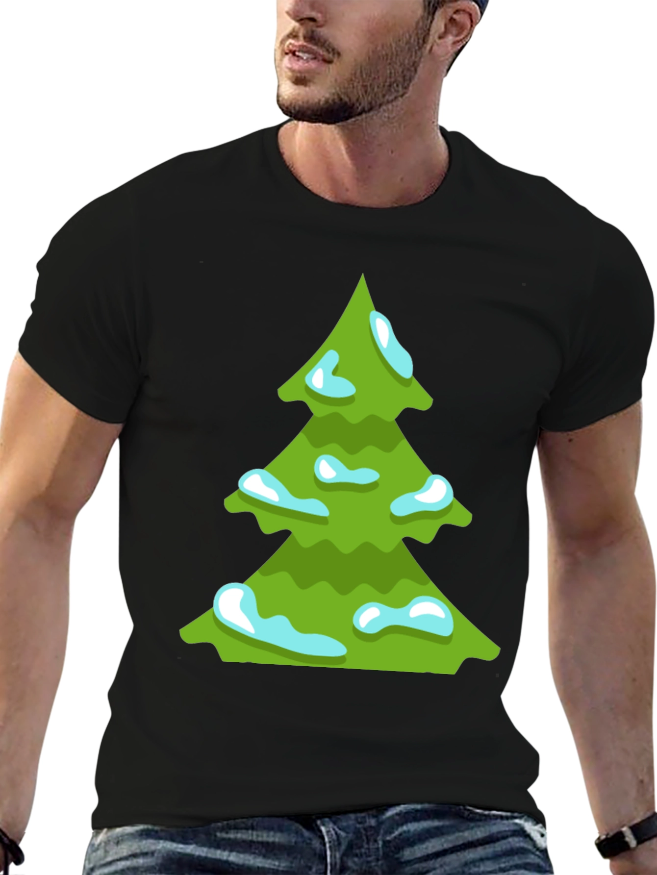 Festive Christmas Tree Graphic Tee - Holiday Style