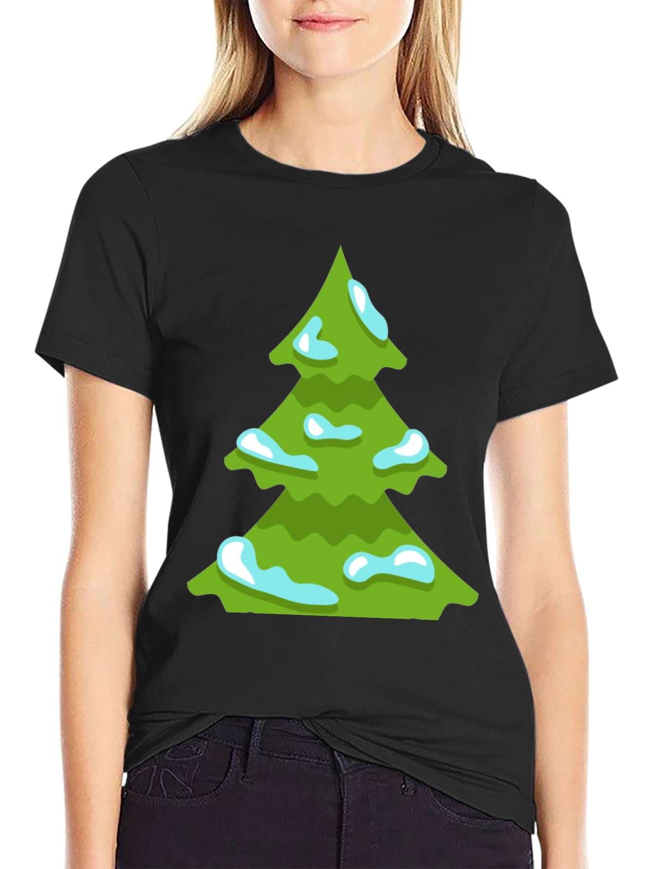 Festive Christmas Tree Graphic Tee - Holiday Style
