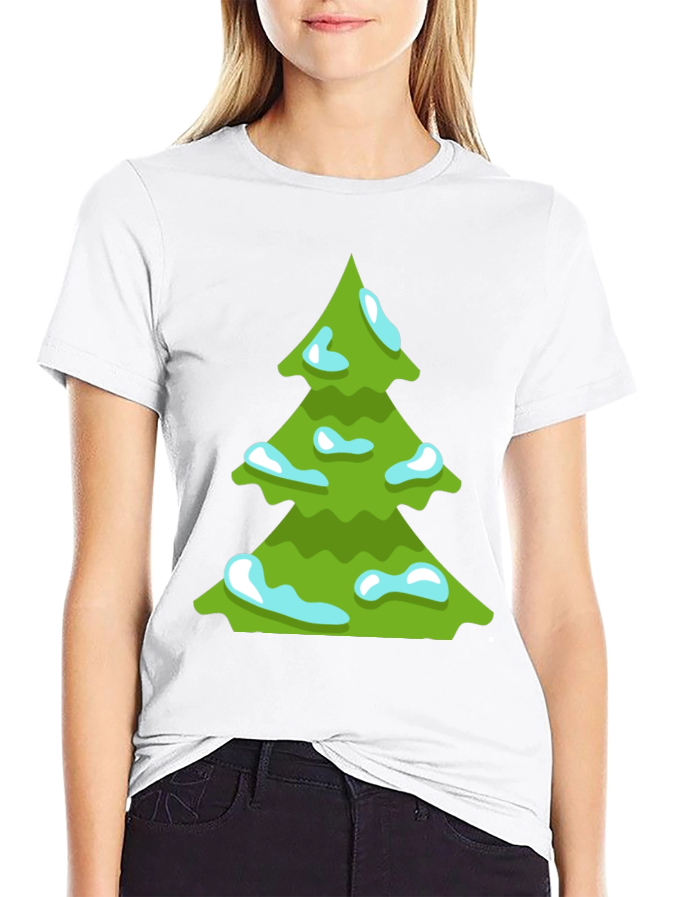Festive Christmas Tree Graphic Tee - Holiday Style