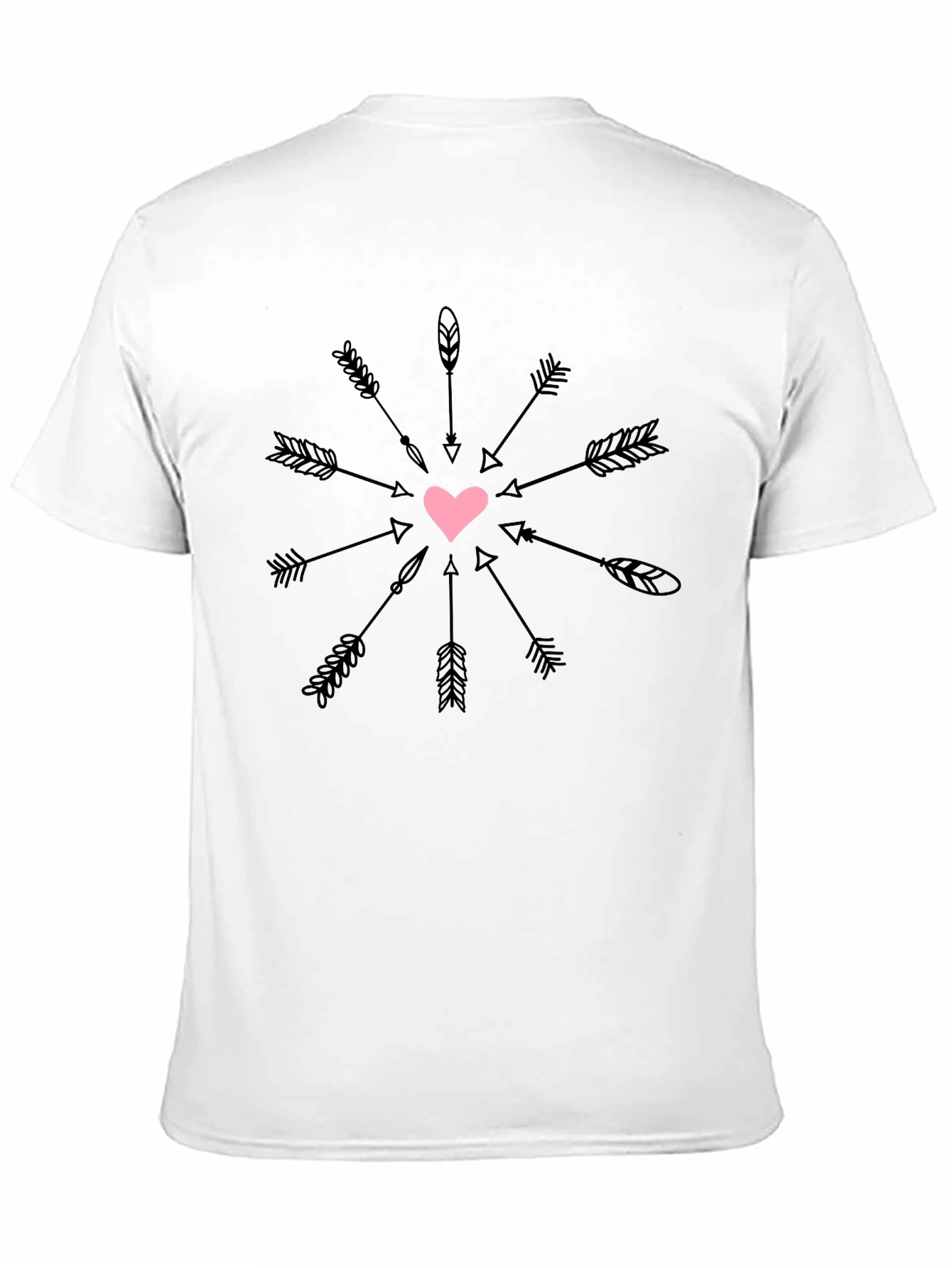 Heart Arrows Graphic T-Shirt - Trendy Casual Tee