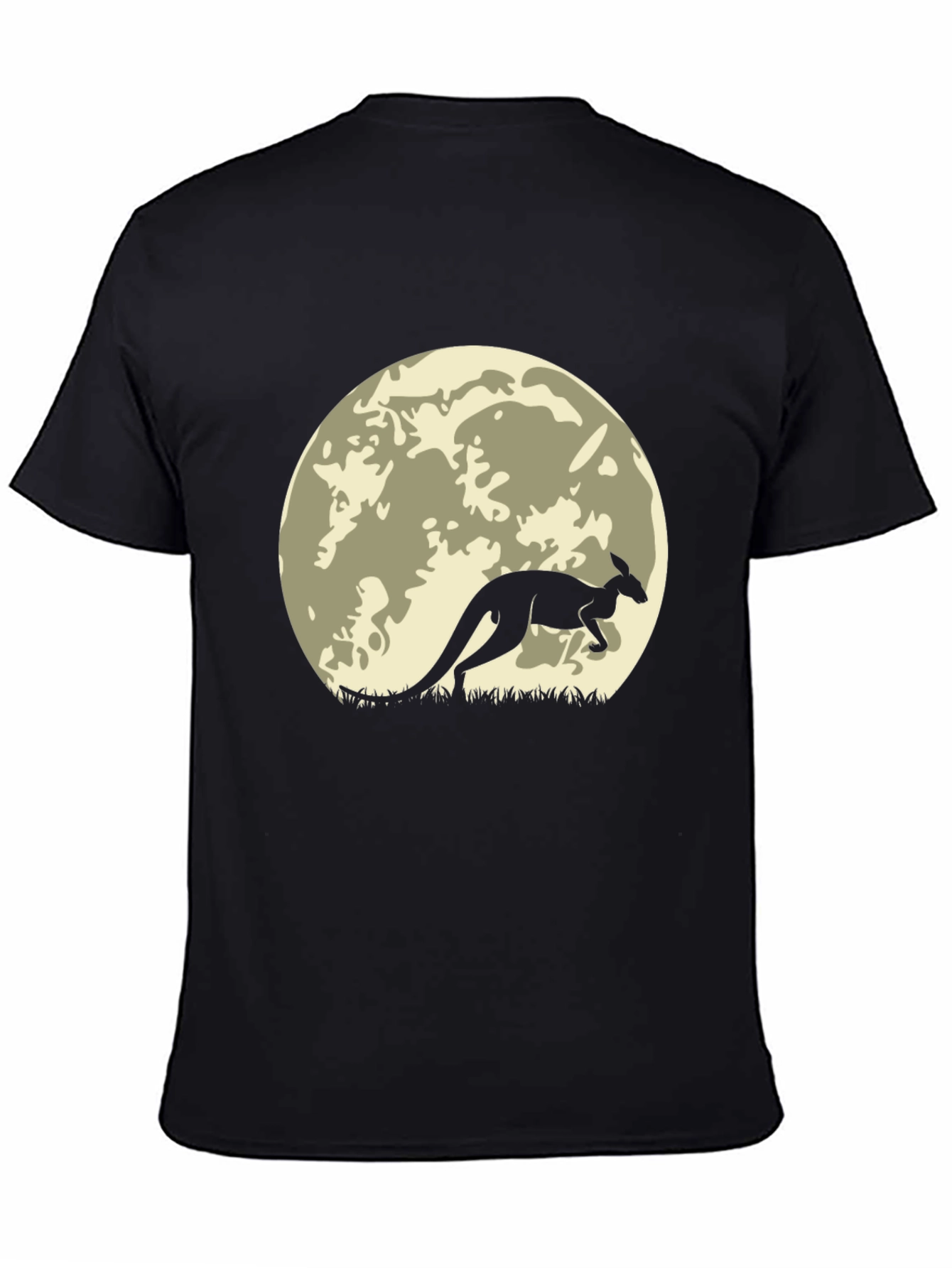 Kangaroo Silhouette Moon Graphic T-Shirt