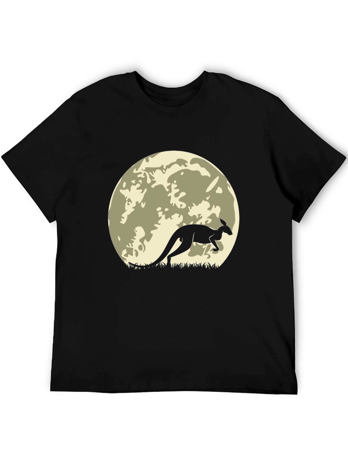 Kangaroo Silhouette Moon Graphic T-Shirt