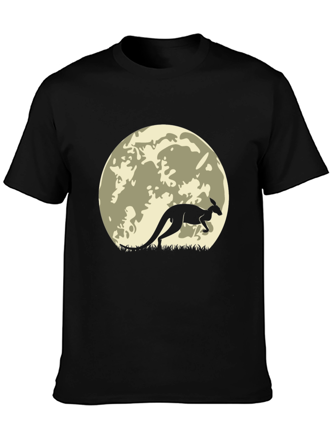 Kangaroo Silhouette Moon Graphic T-Shirt