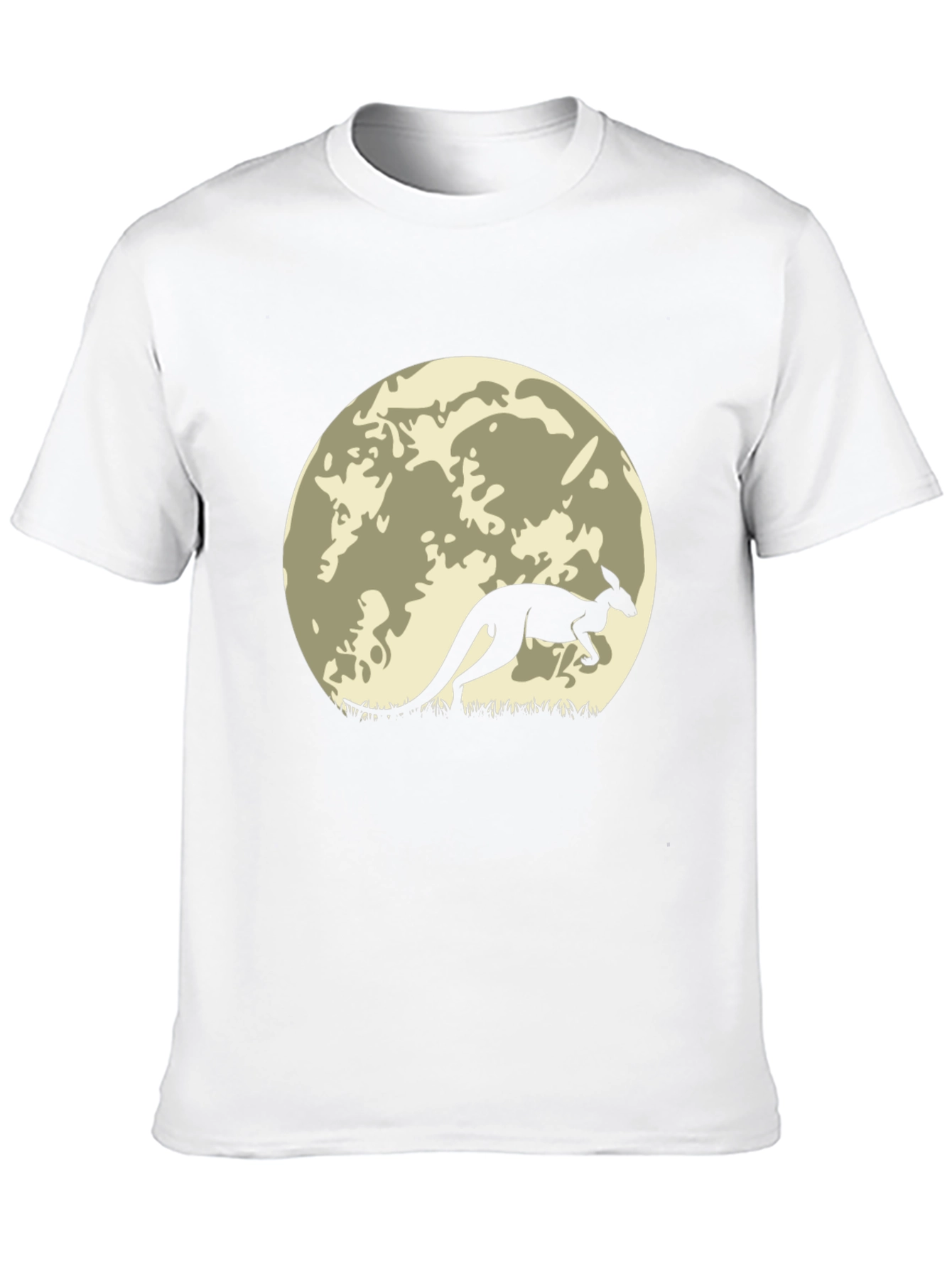 Kangaroo Silhouette Moon Graphic T-Shirt